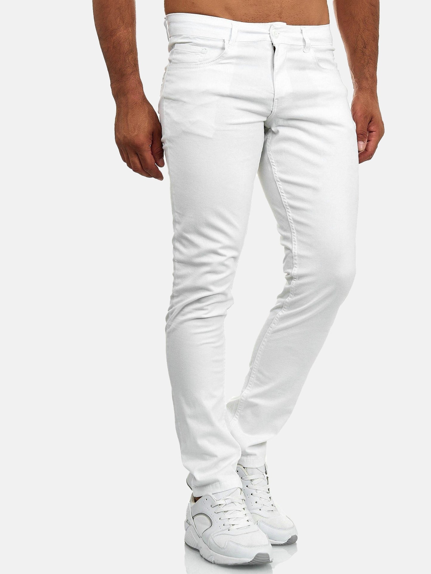 Tazzio Herren Jeans Slim Fit 165251 Weiß