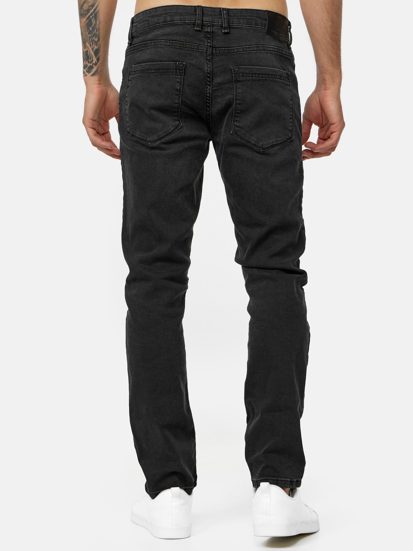 Tazzio Herren Jeans Slim Fit Destroyed Look 16525 Schwarz