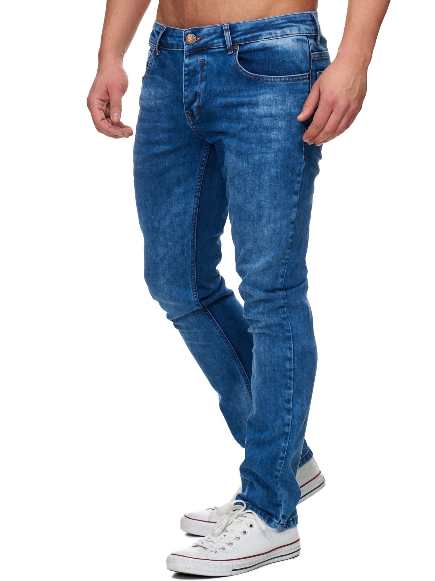 Tazzio Herren Jeans Slim Fit 16533 Blau