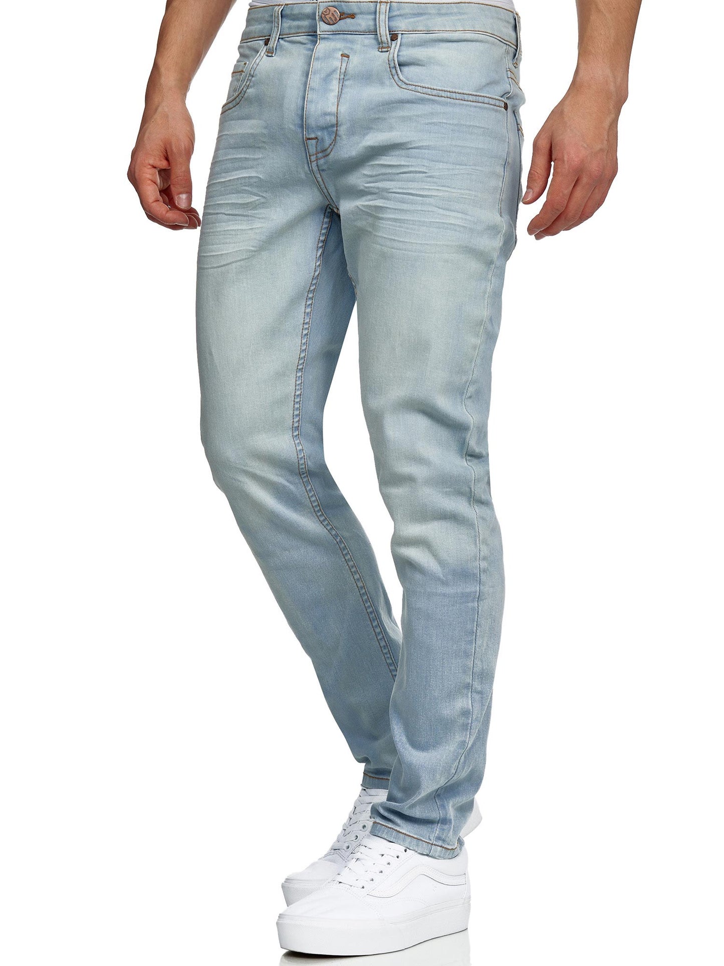 Tazzio Herren Jeans Slim Fit 16533 Hellblau