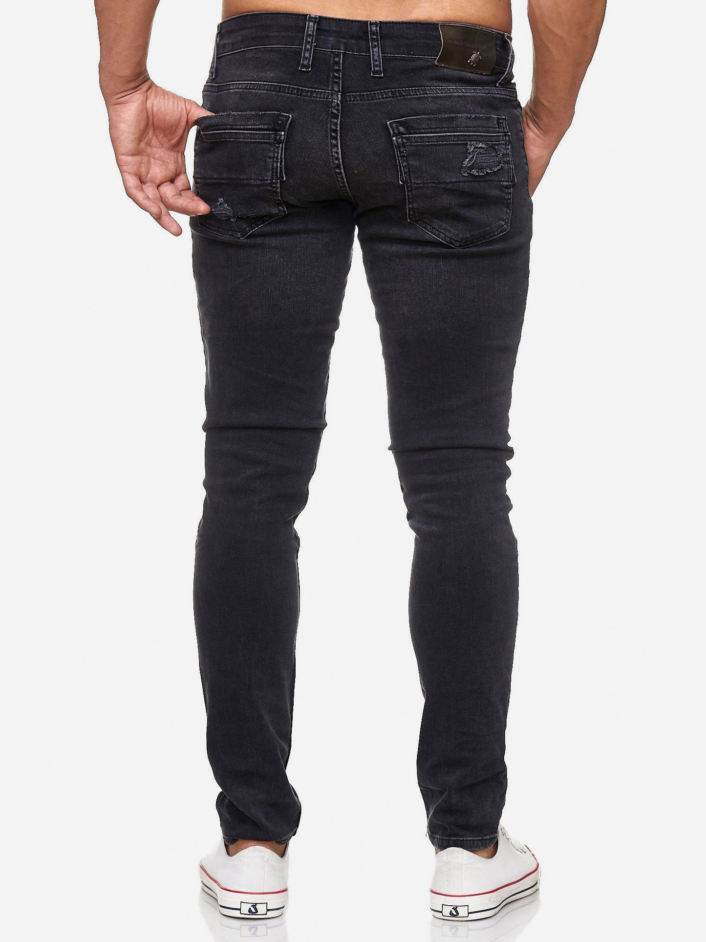 Tazzio Herren Jeans Slim Fit im Destroyed Look 17502