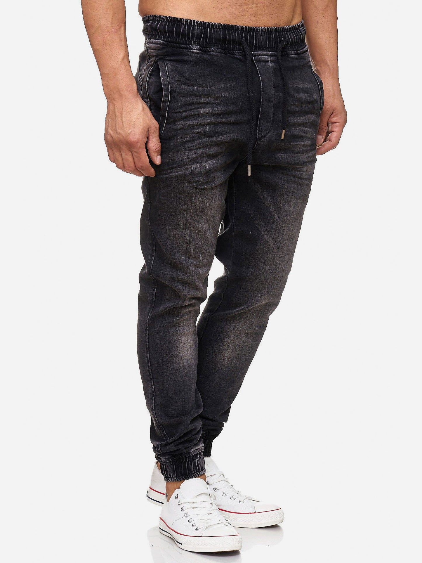 Tazzio Herren Jeans Regular Fit im Jogger-Stil 17504