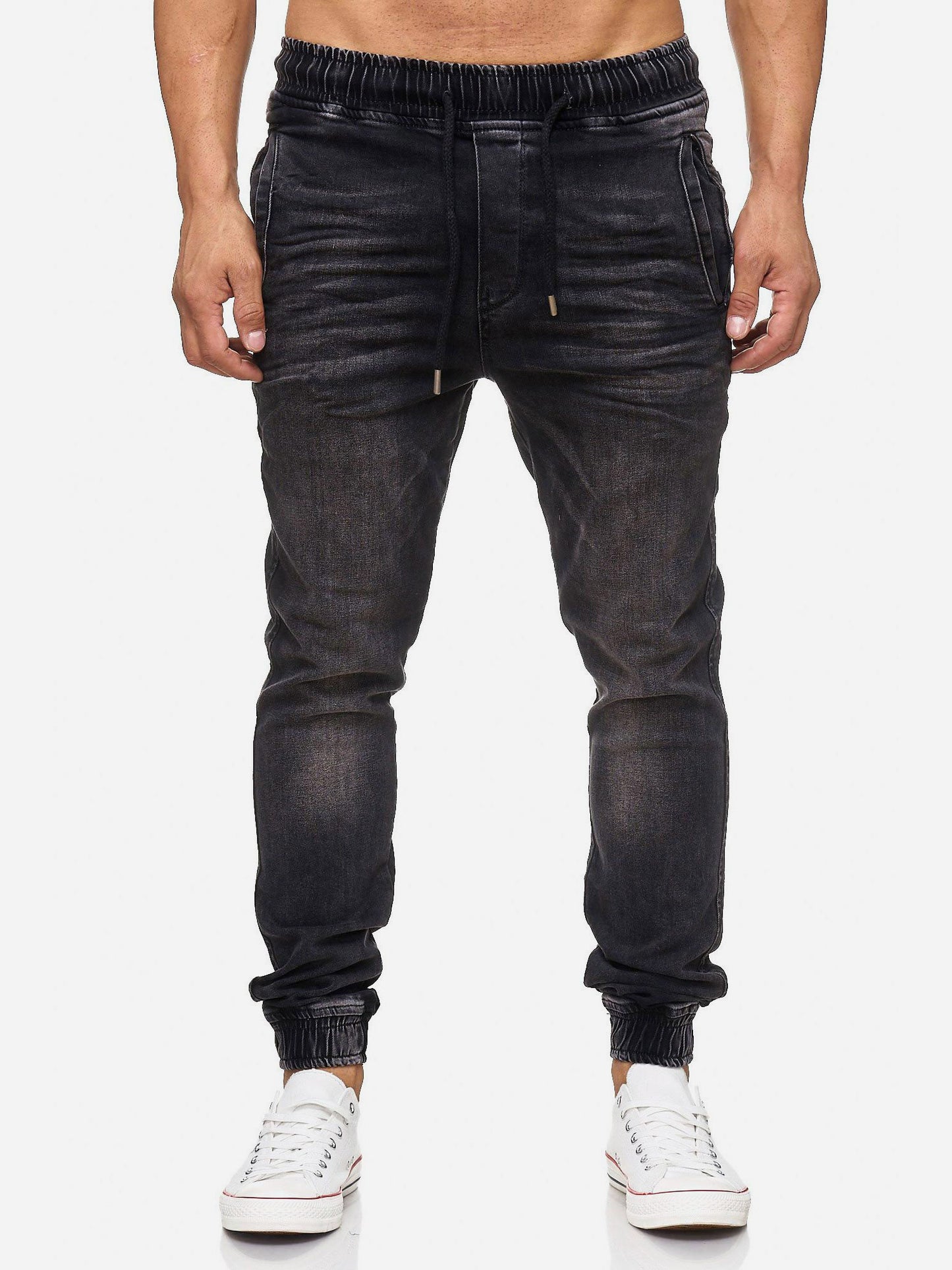 Tazzio Herren Jeans Regular Fit im Jogger-Stil 17504