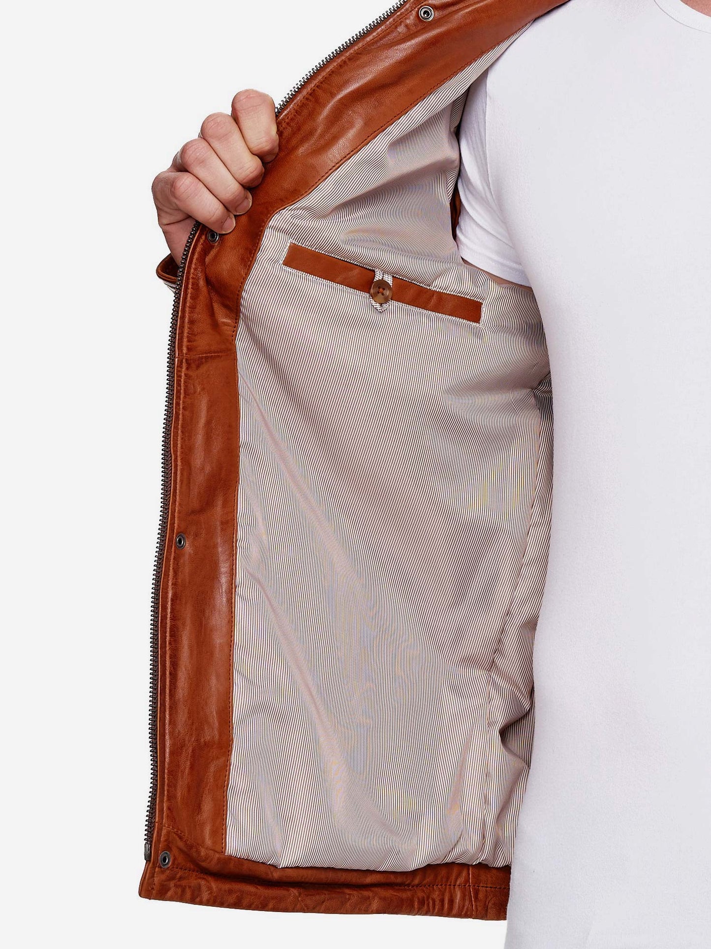 Veste en cuir pour homme Tazzio Trench Coat 19706