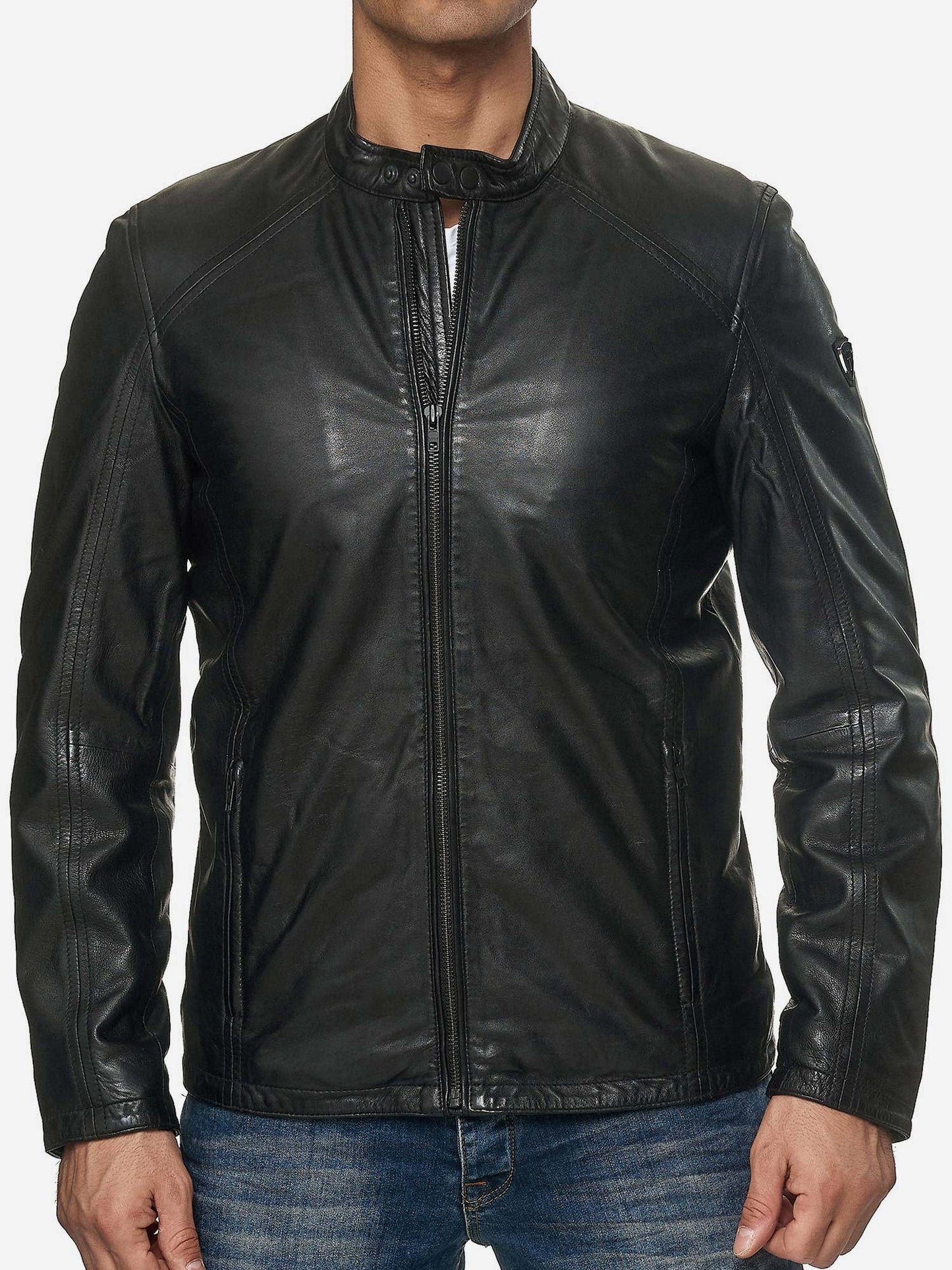 Tazzio Herren Jacke Lederjacke Echtleder 19707