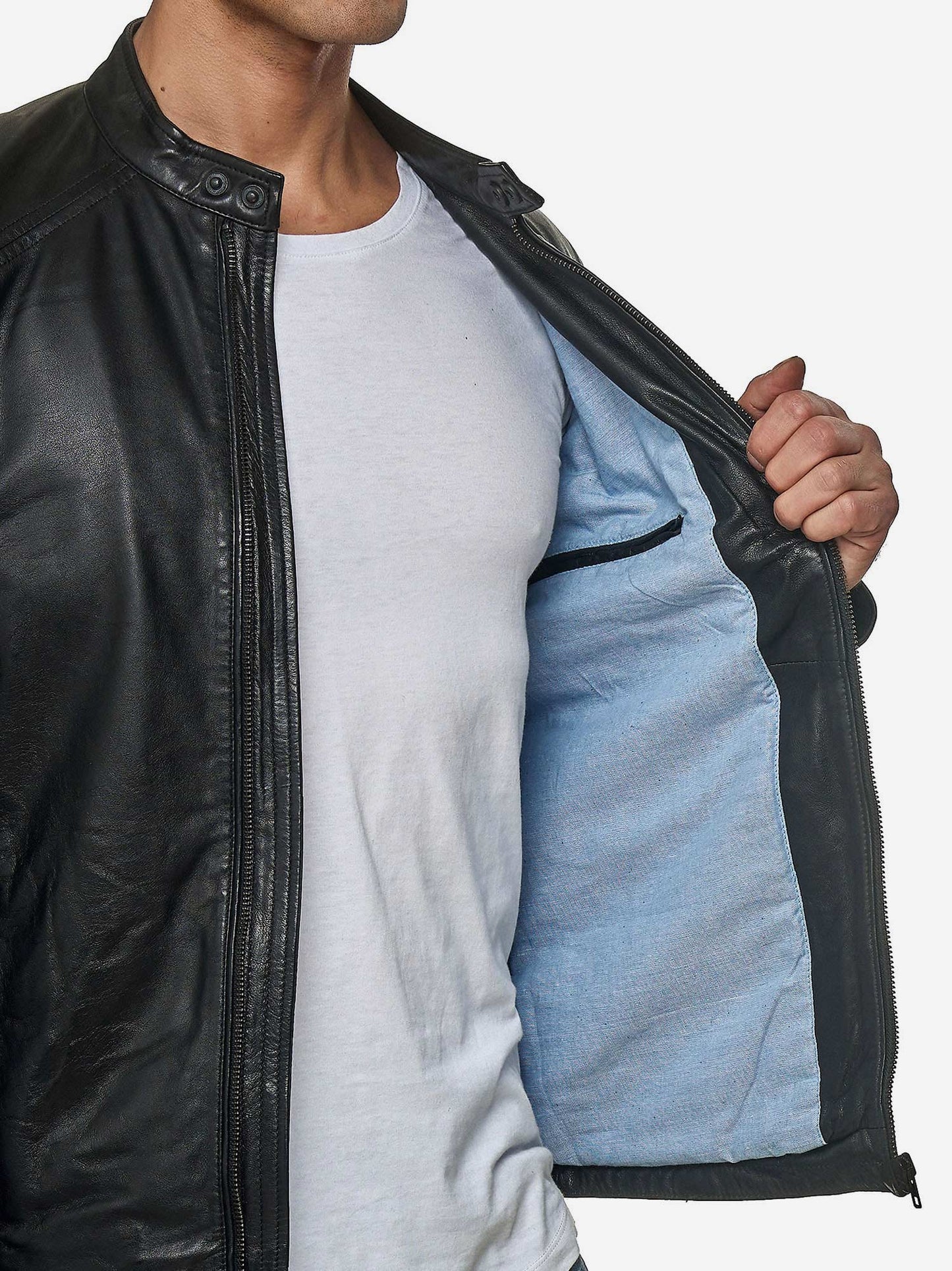 Tazzio Herren Jacke Lederjacke Echtleder 19707