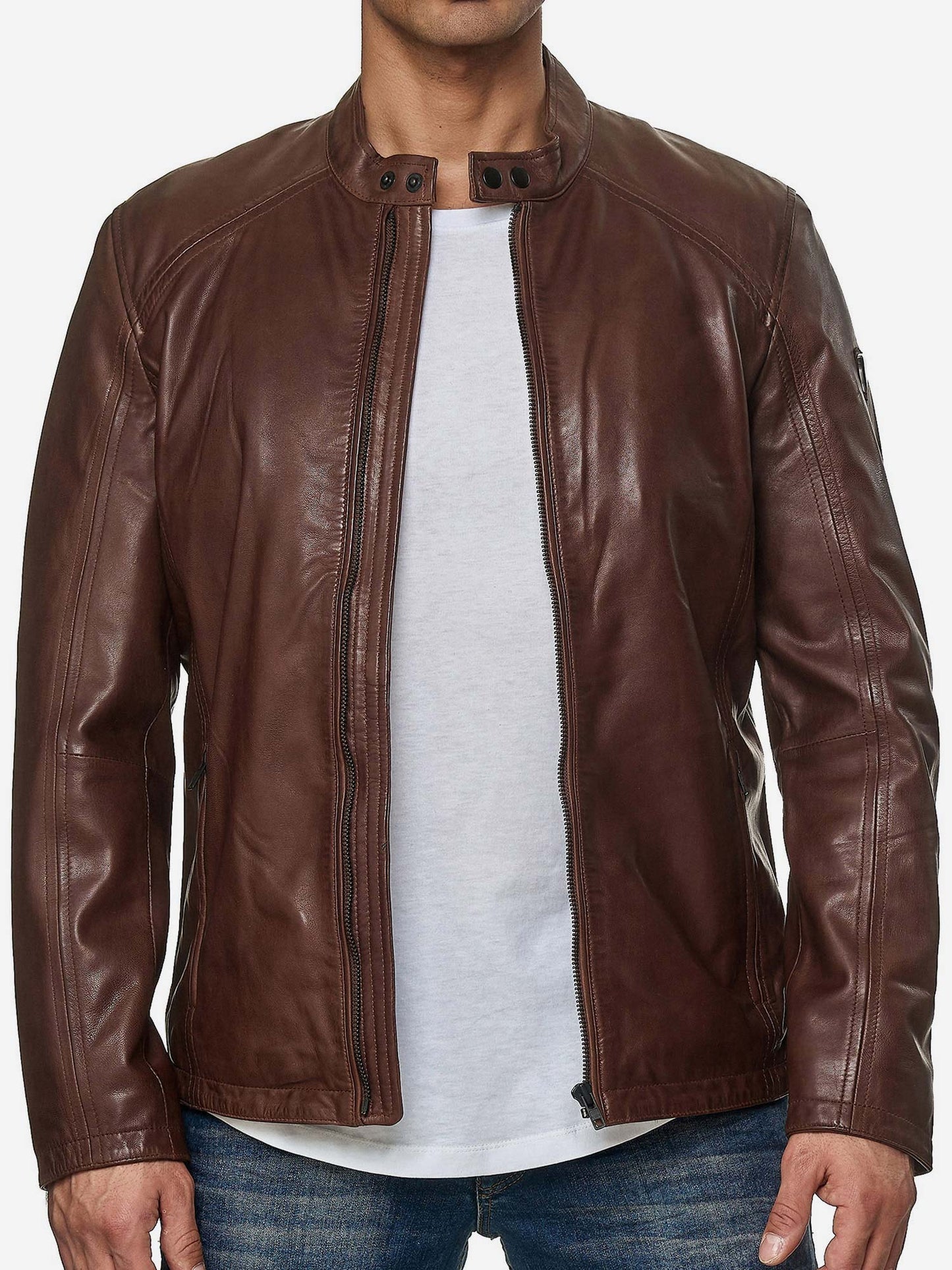 Tazzio Herren Jacke Lederjacke Echtleder 19707