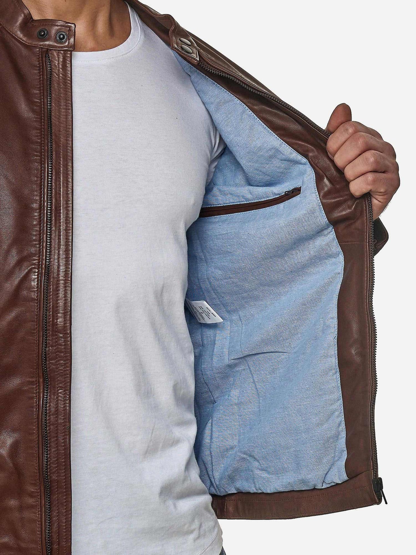 Tazzio Herren Jacke Lederjacke Echtleder 19707