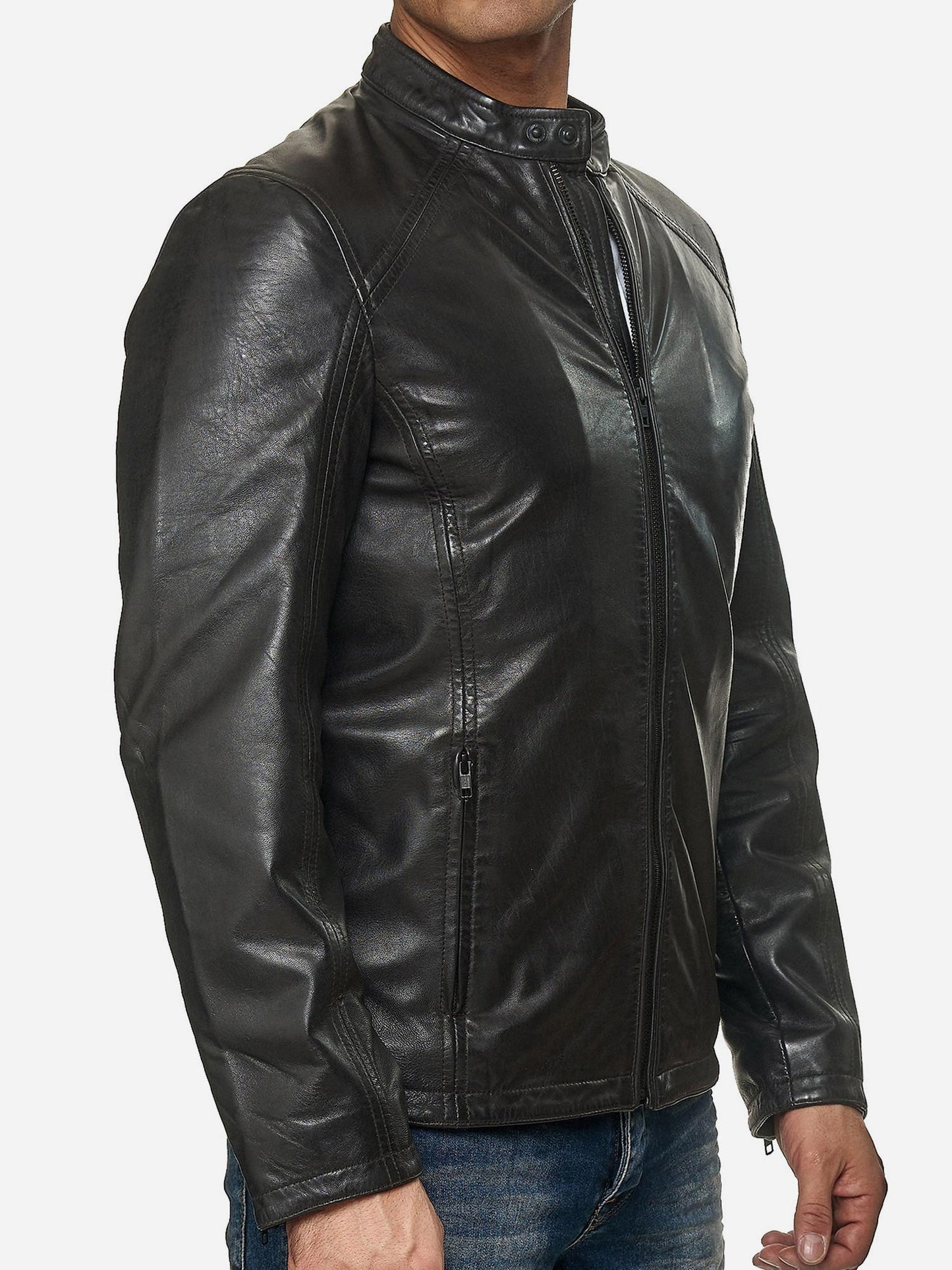 Tazzio Herren Jacke Lederjacke Echtleder 19707