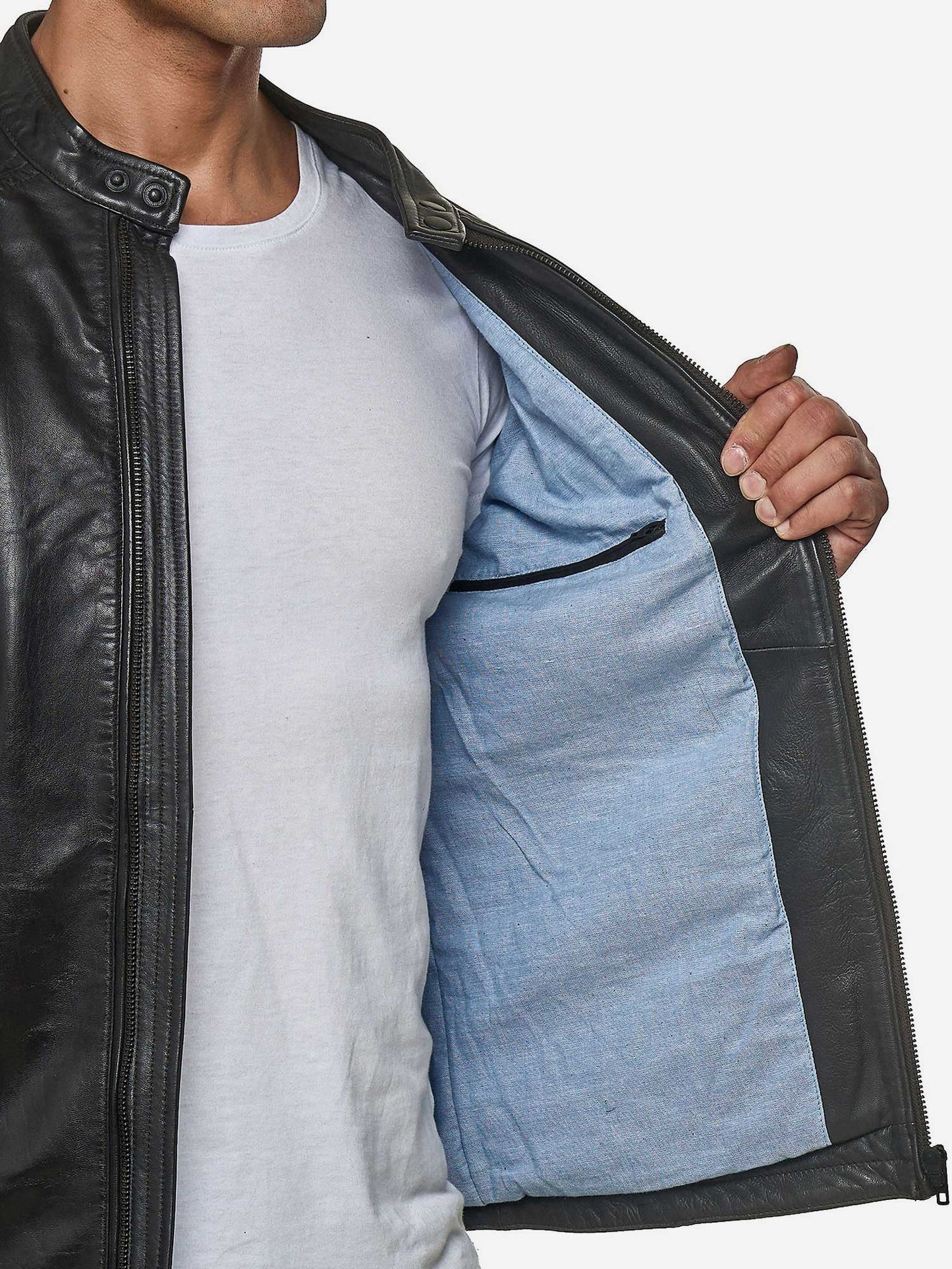 Tazzio Herren Jacke Lederjacke Echtleder 19707