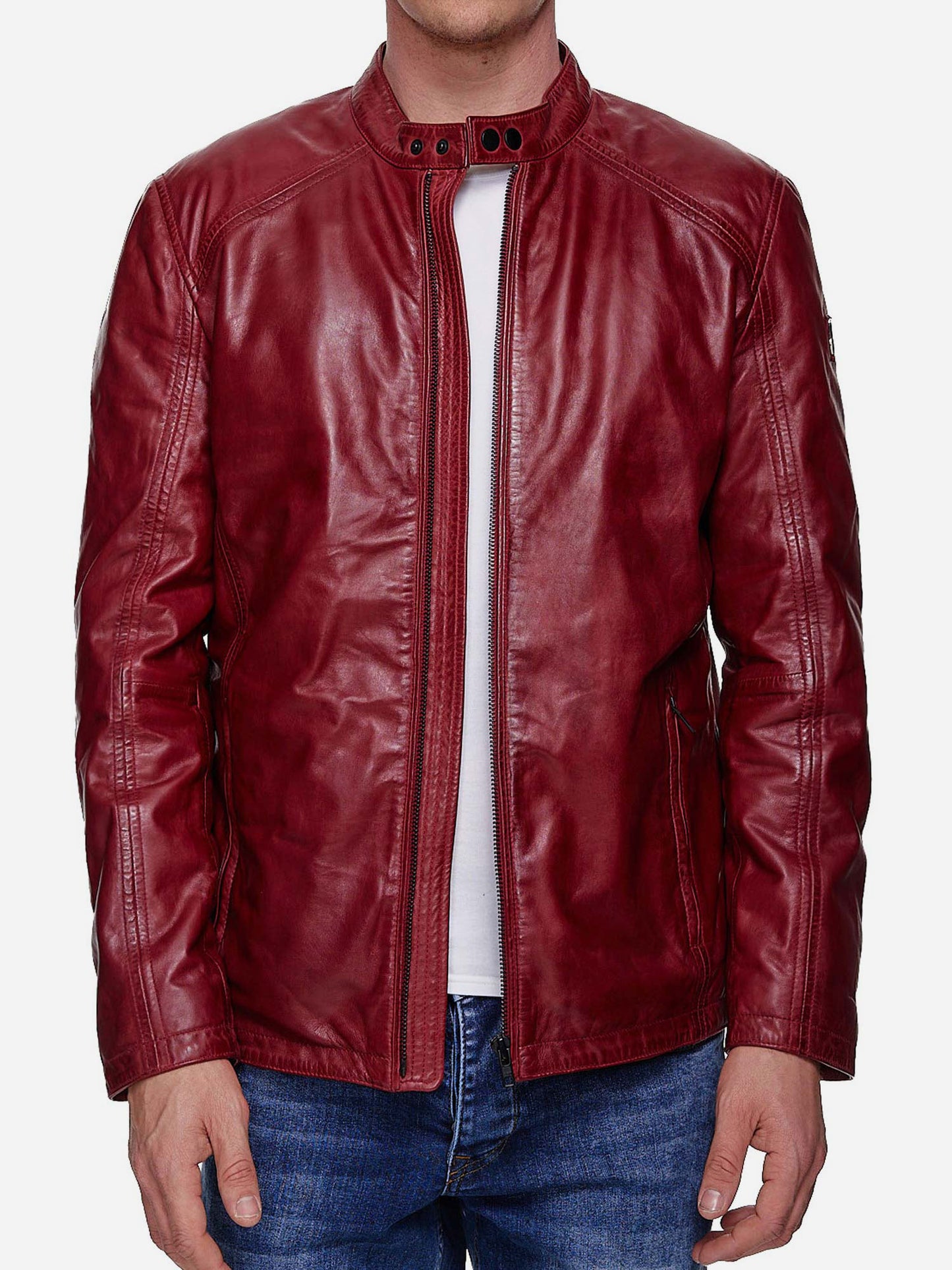 Tazzio Herren Jacke Lederjacke Echtleder 19707