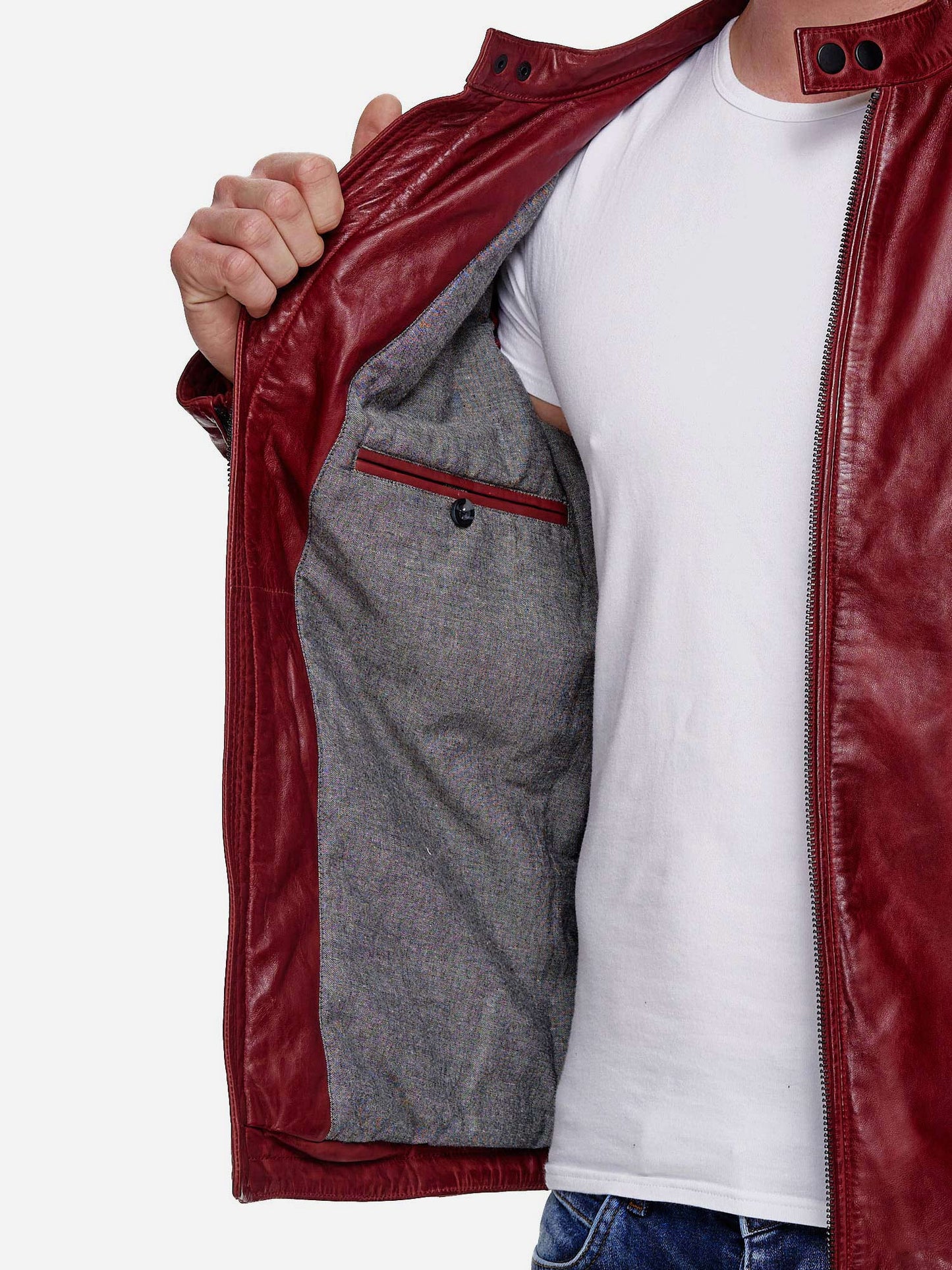 Tazzio Herren Jacke Lederjacke Echtleder 19707