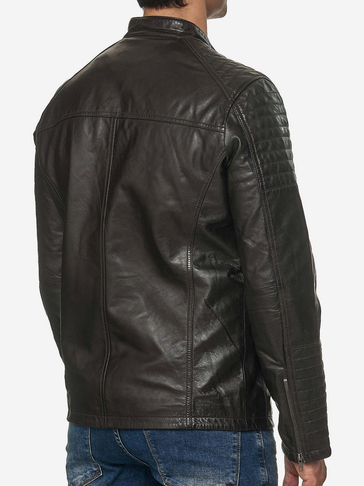 Tazzio Herren Jacke Lederjacke Biker Echtleder 19709