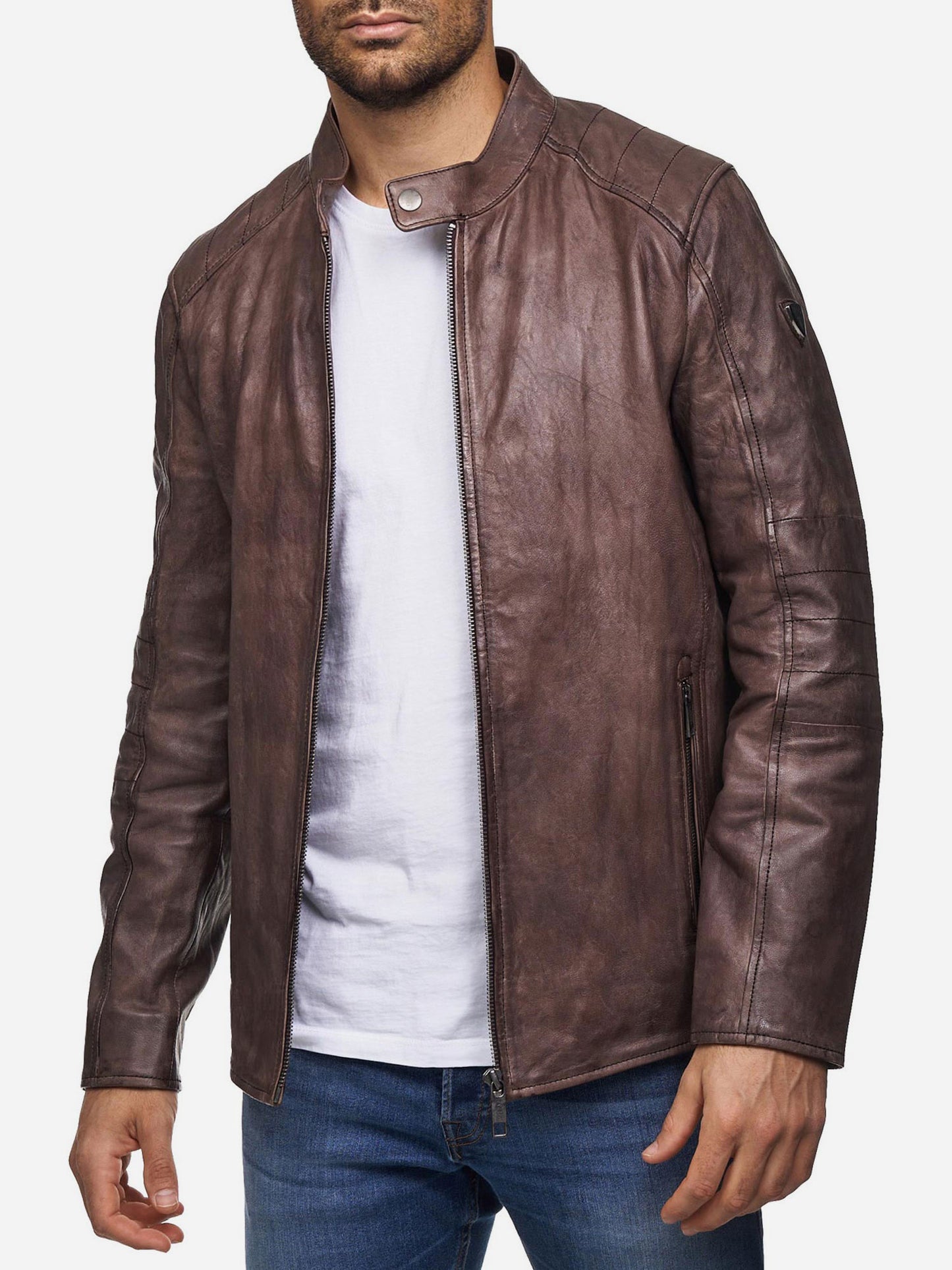 Tazzio Herren Lederjacke Two-in-One Style 19710
