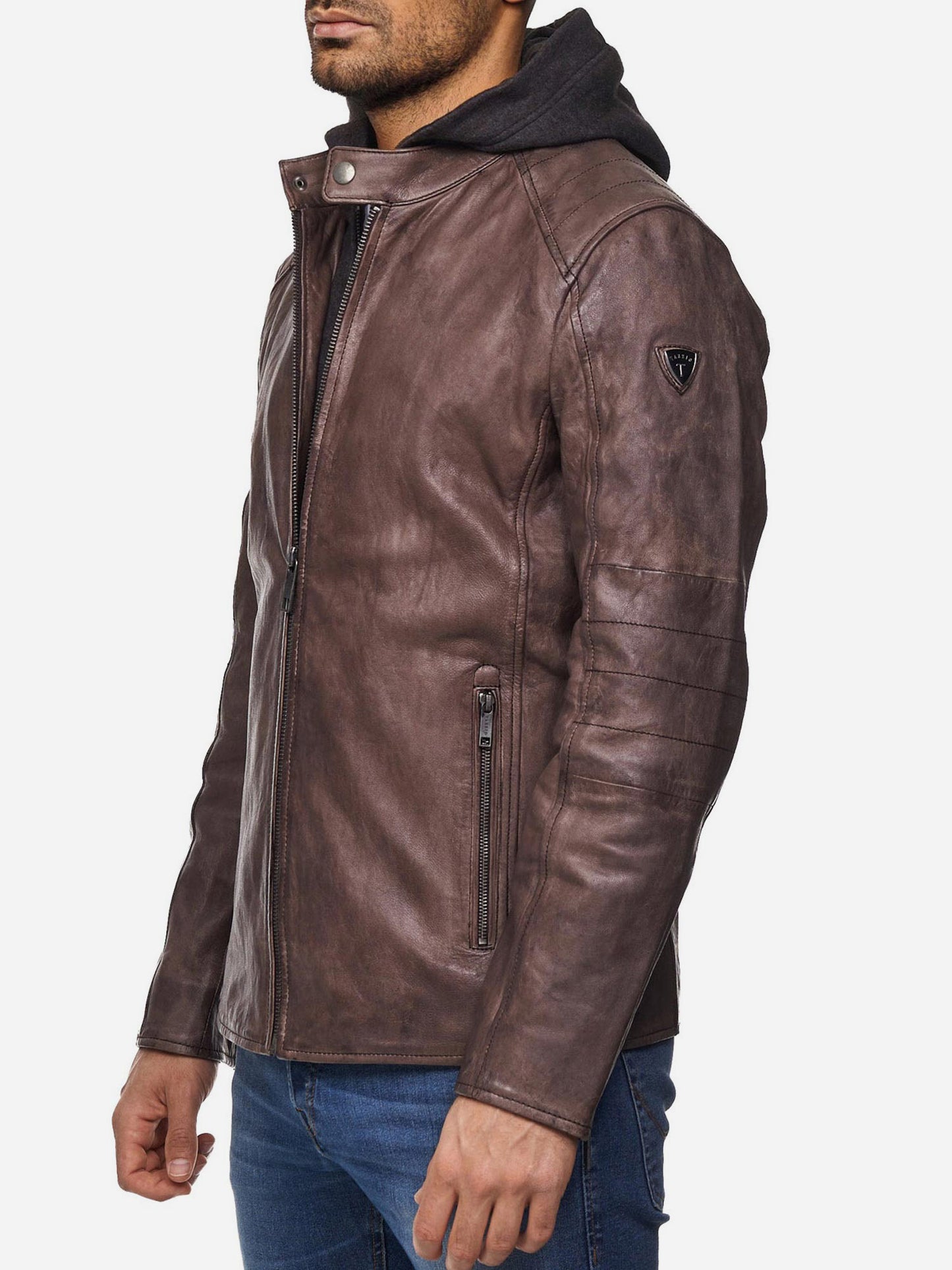Tazzio Herren Lederjacke Two-in-One Style 19710