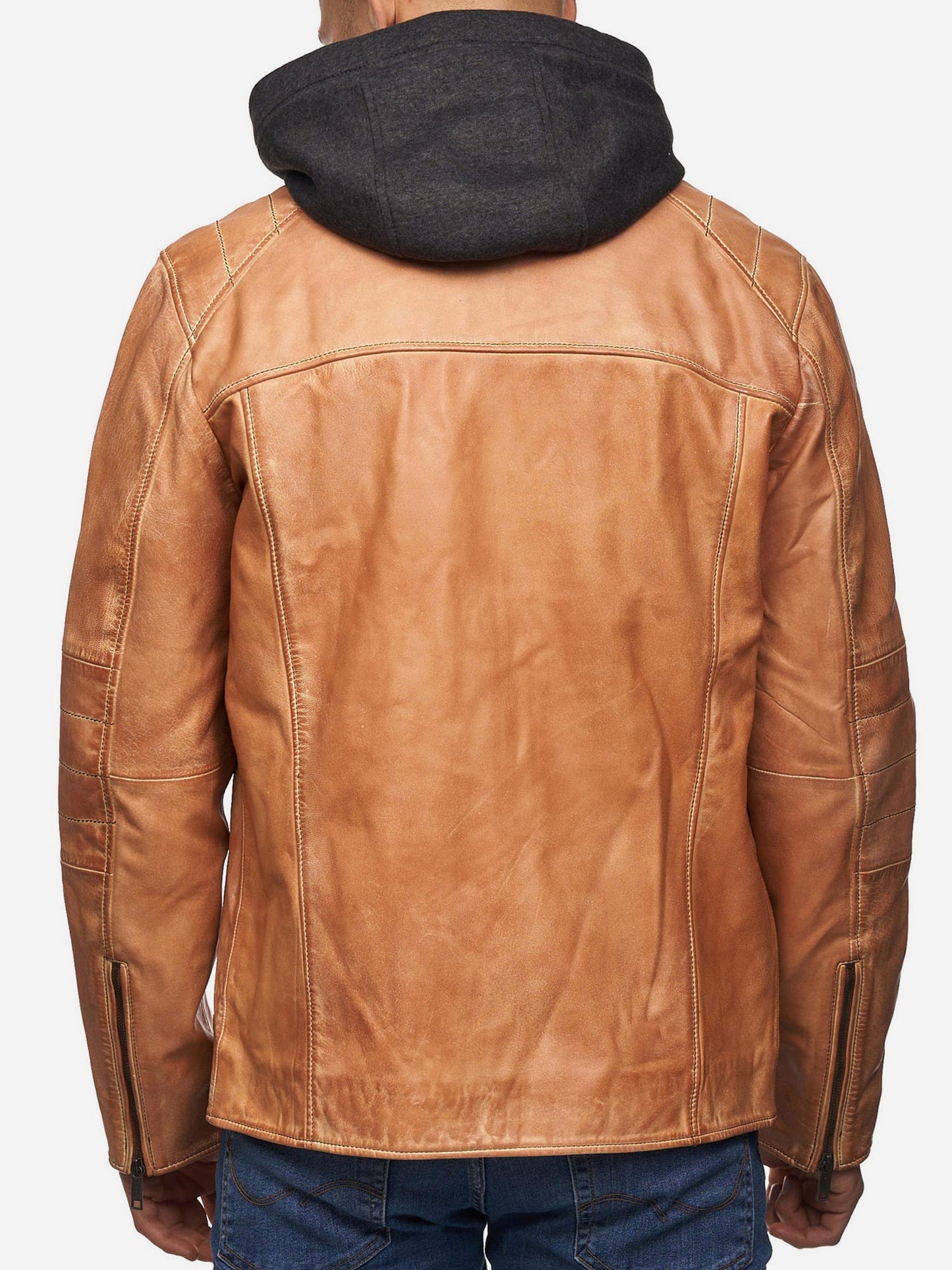 Tazzio Herren Lederjacke Two-in-One Style 19710