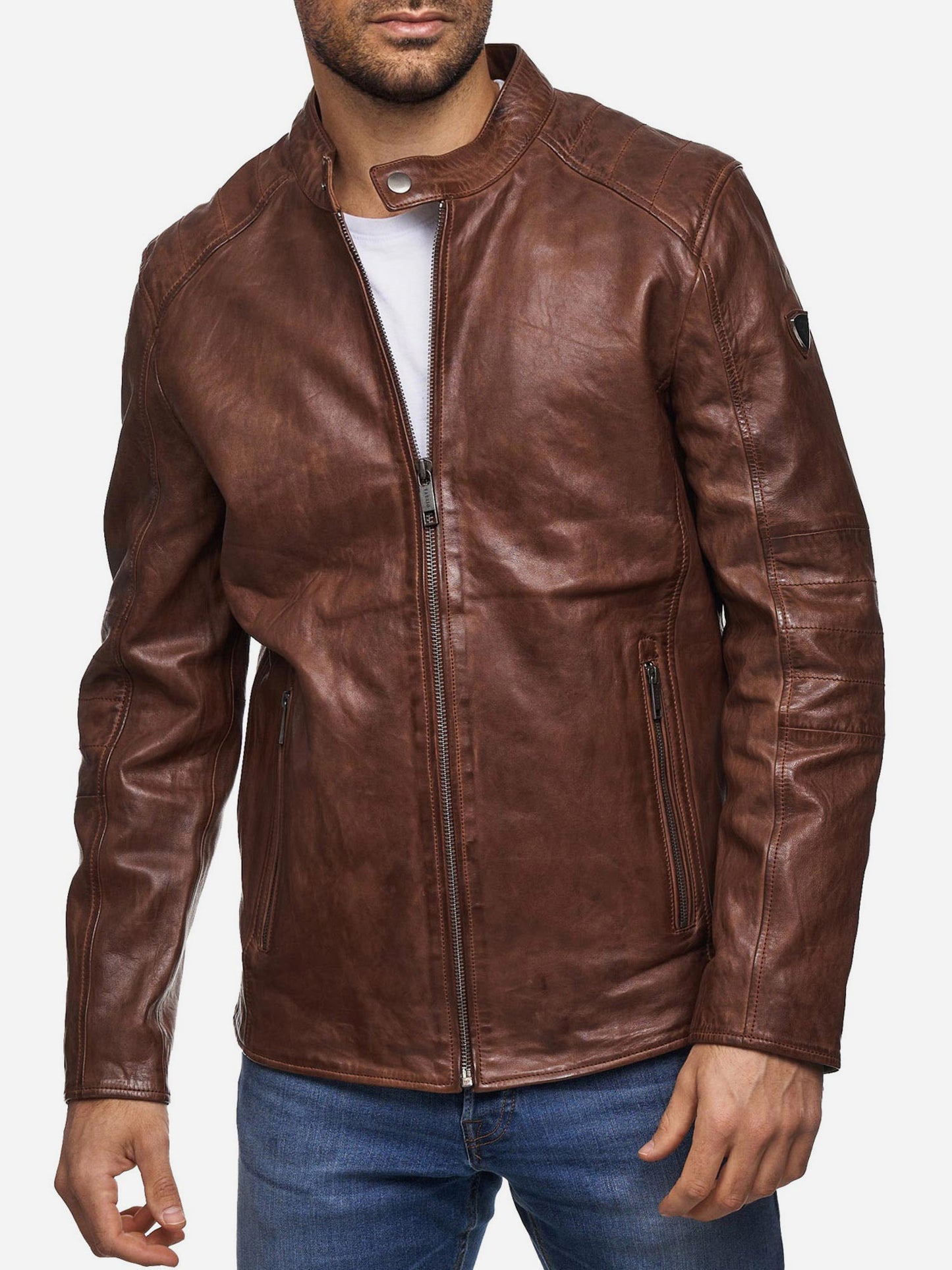 Tazzio Herren Lederjacke Two-in-One Style 19710