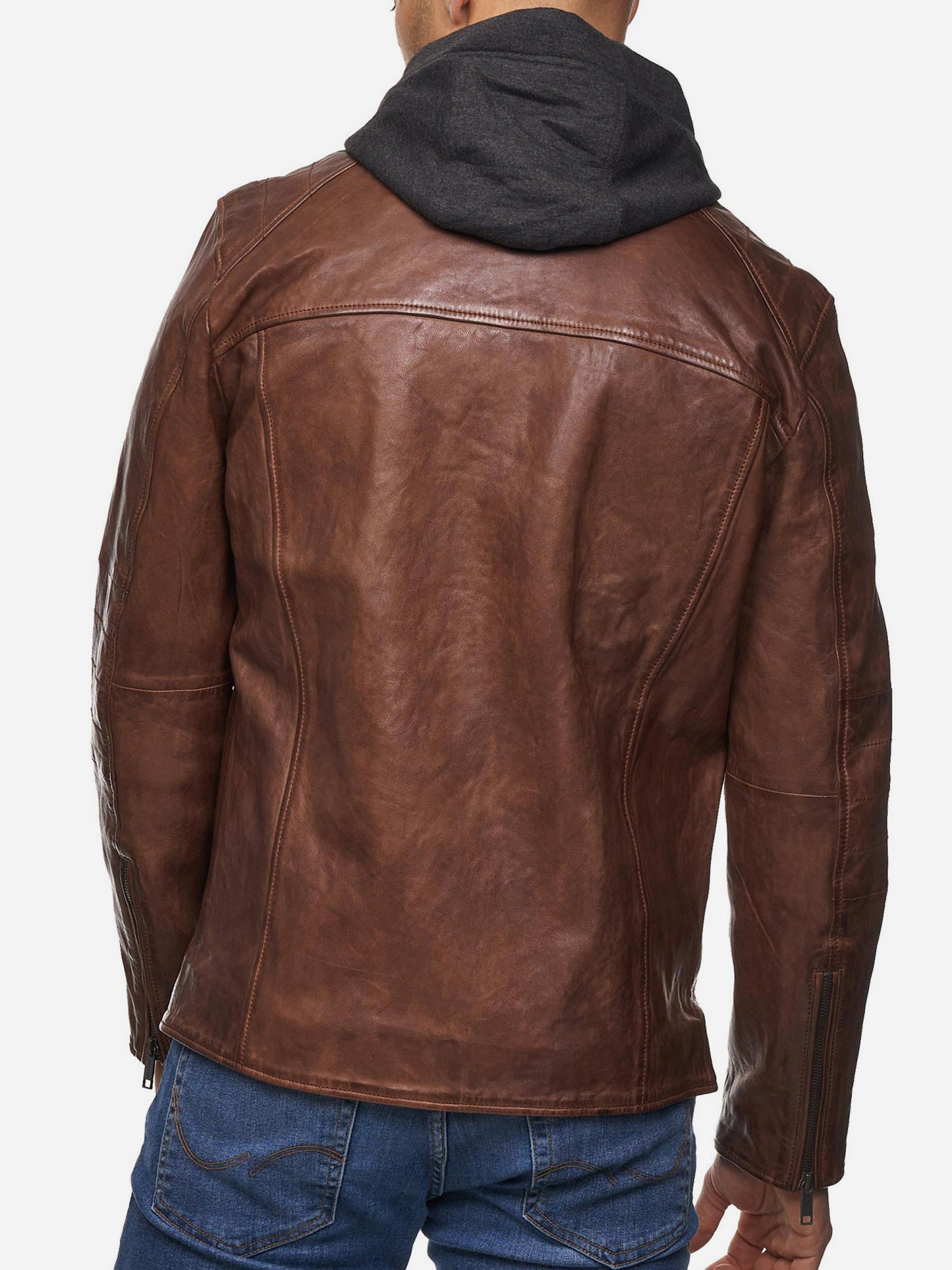 Tazzio Herren Lederjacke Two-in-One Style 19710