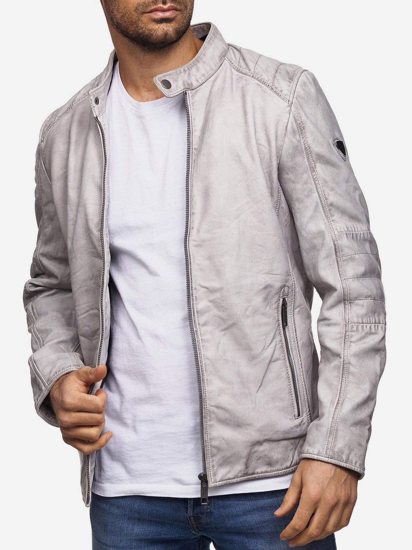 Tazzio Herren Lederjacke Two-in-One Style 19710