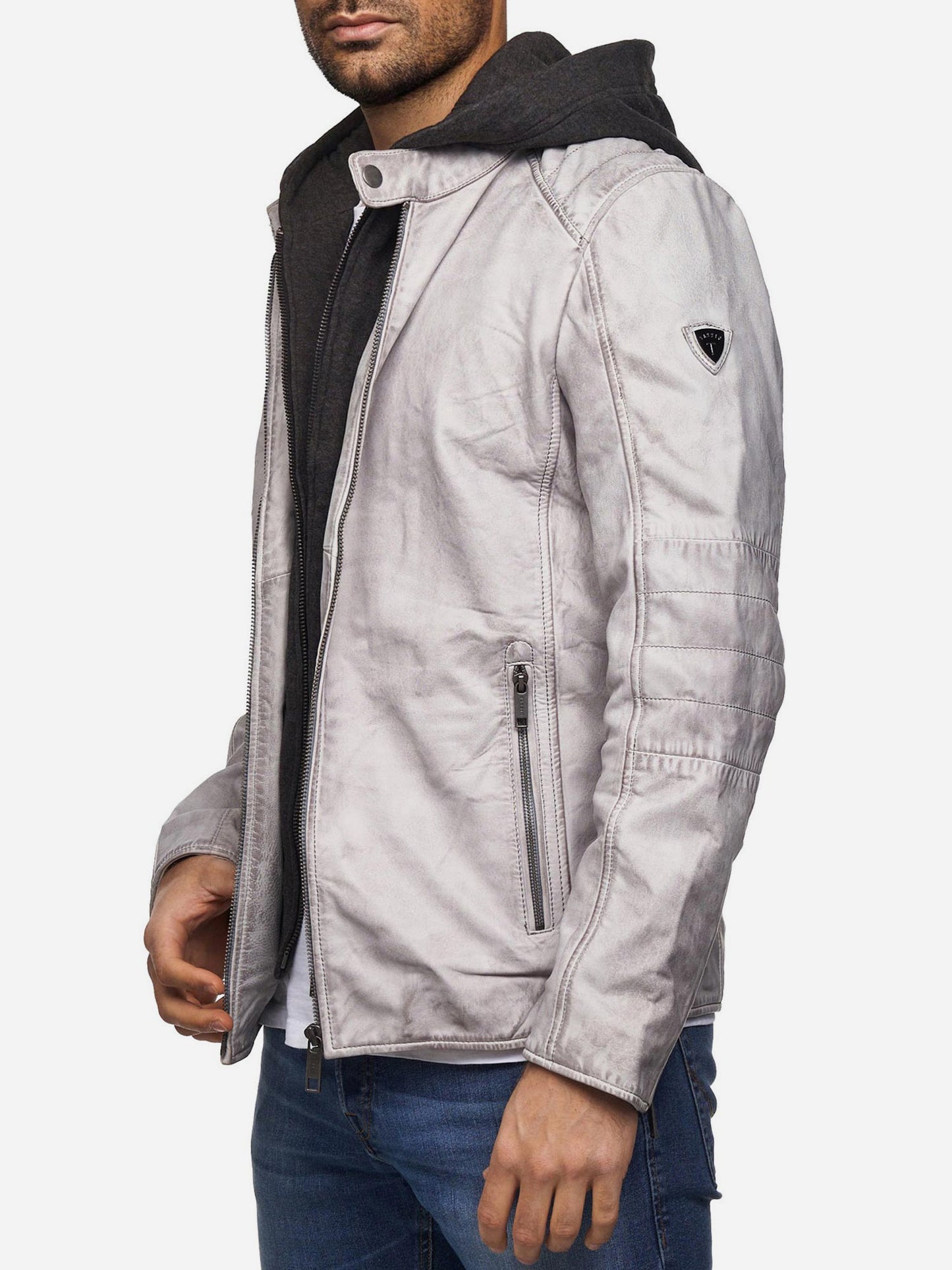 Tazzio Herren Lederjacke Two-in-One Style 19710