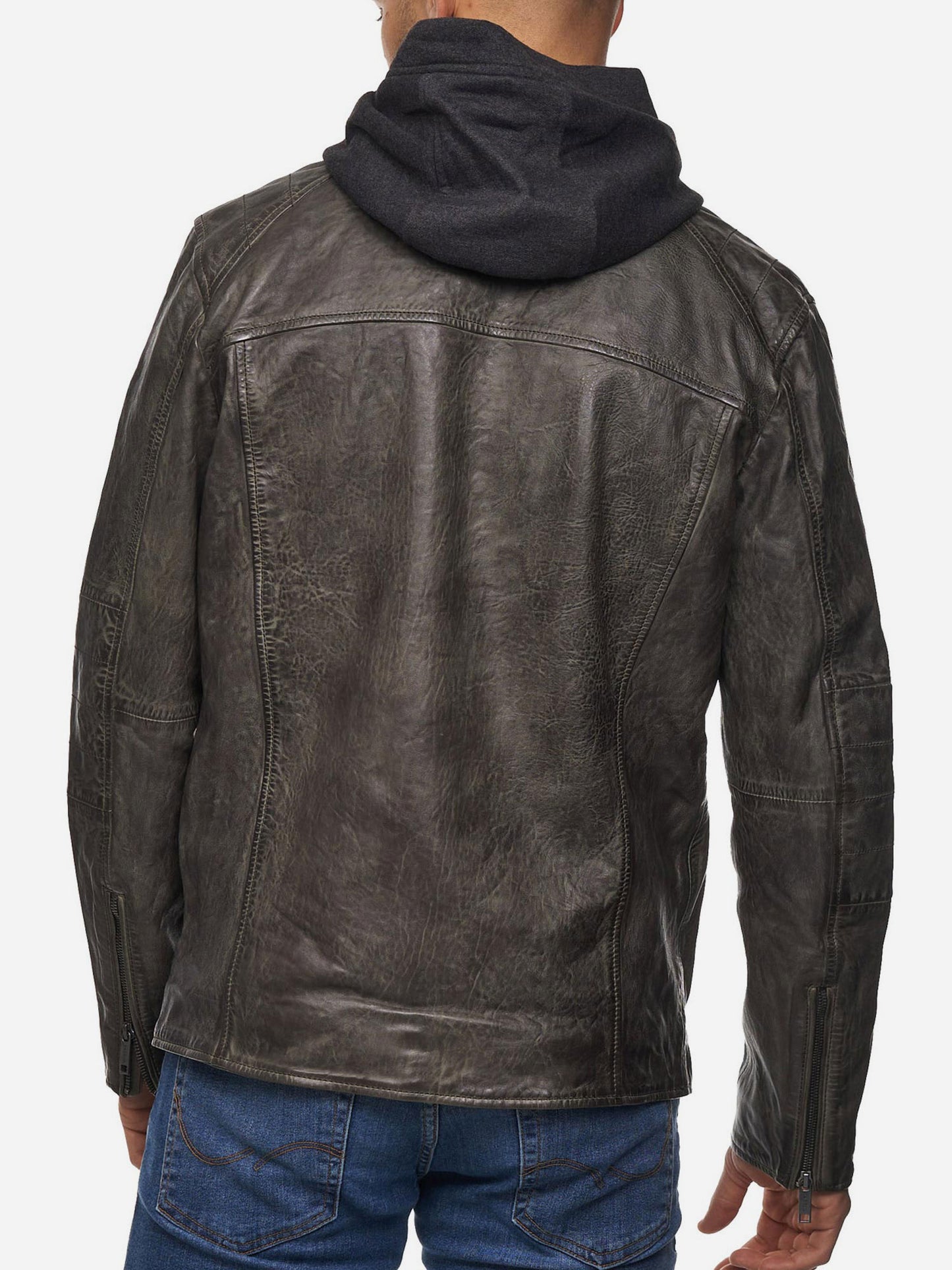 Tazzio Herren Lederjacke Two-in-One Style 19710