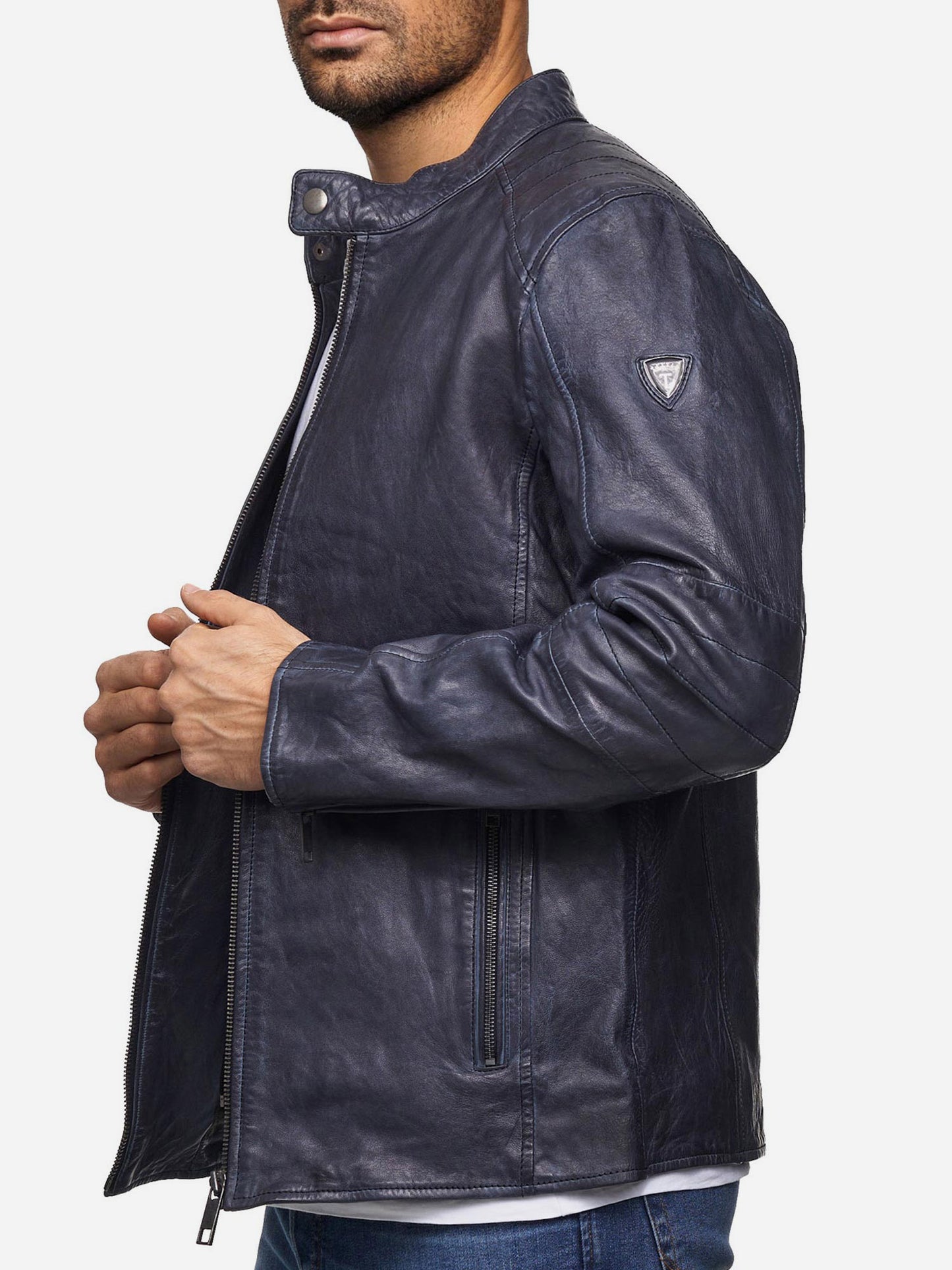 Tazzio Herren Lederjacke Two-in-One Style 19710