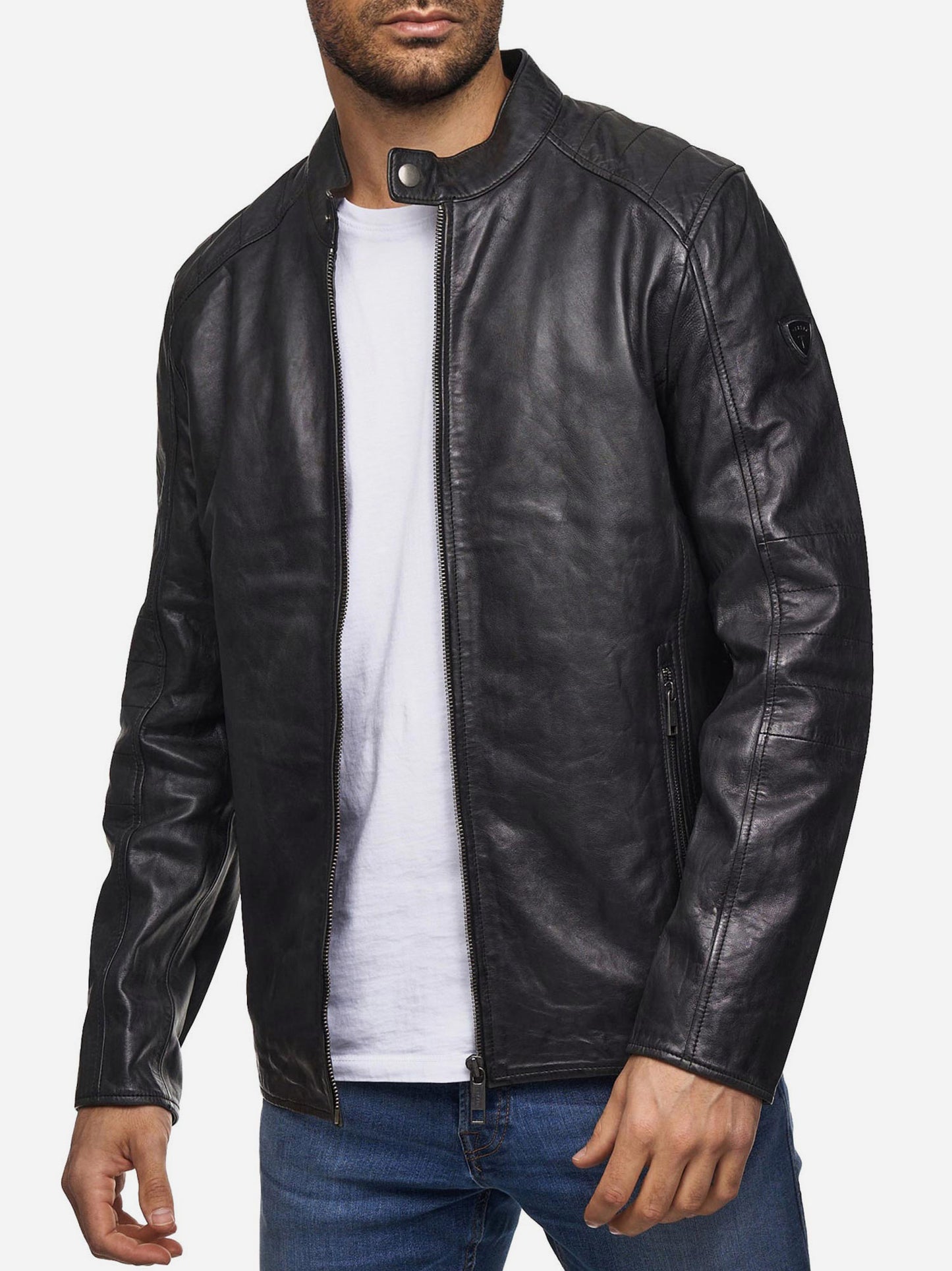 Tazzio Herren Lederjacke Two-in-One Style 19710