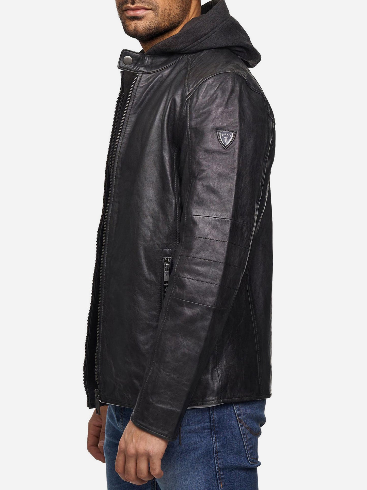 Tazzio Herren Lederjacke Two-in-One Style 19710