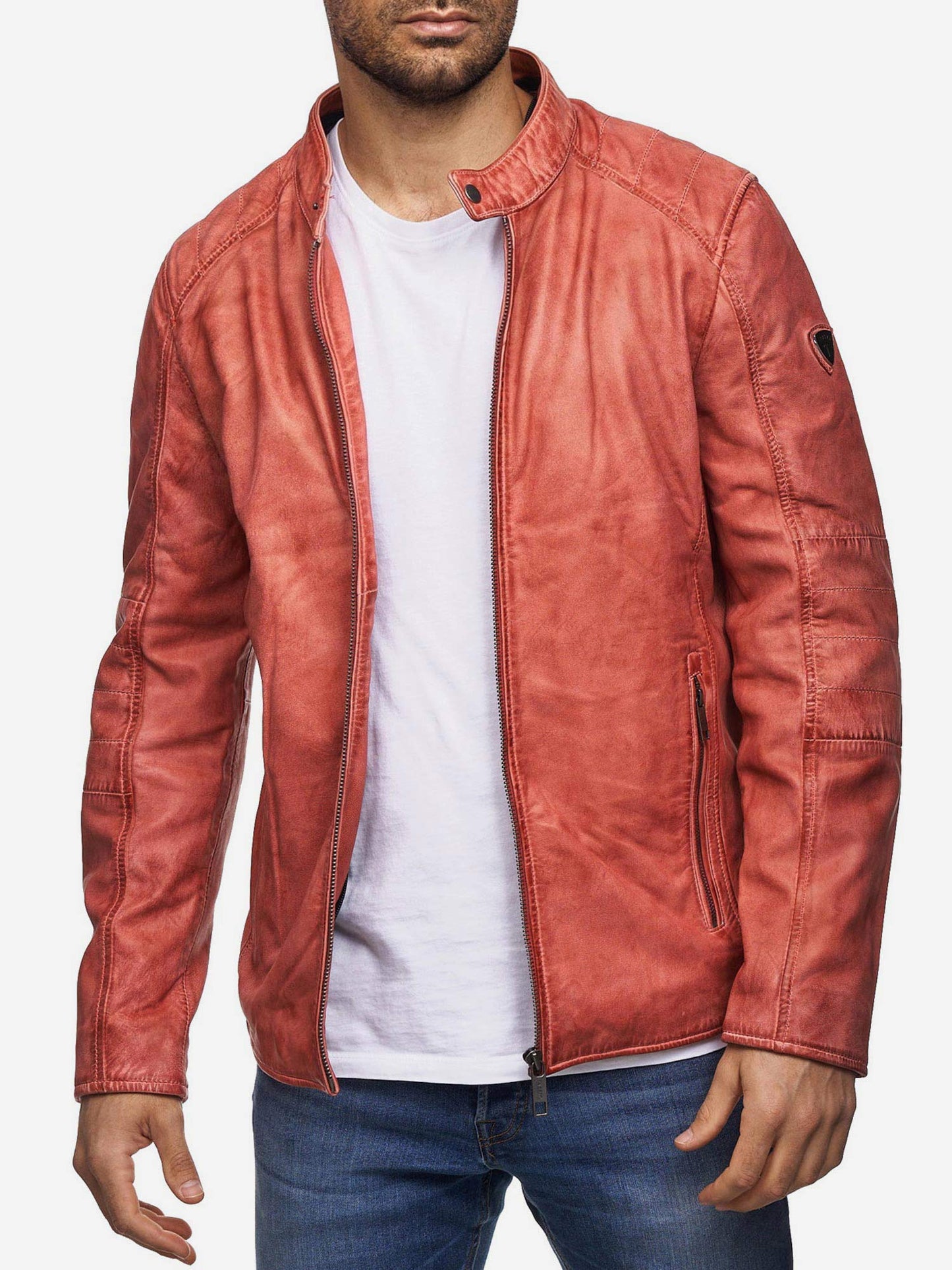 Tazzio Herren Lederjacke Two-in-One Style 19710