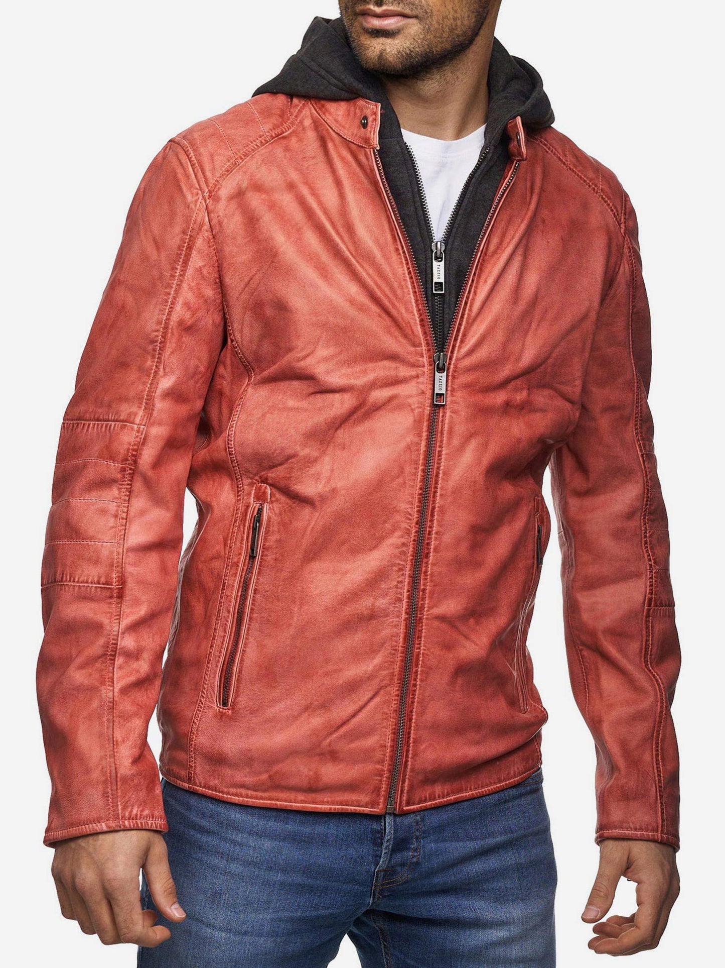 Tazzio Herren Lederjacke Two-in-One Style 19710