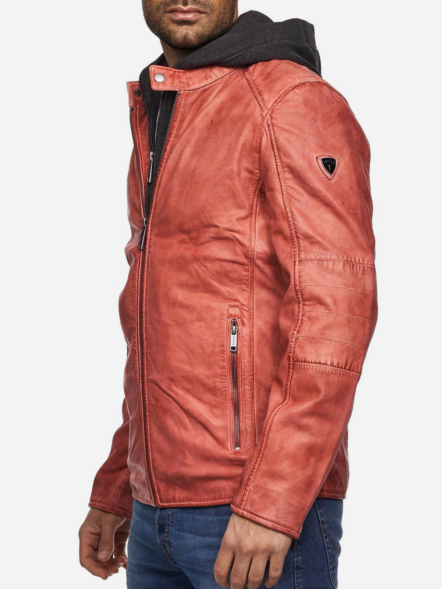 Tazzio Herren Lederjacke Two-in-One Style 19710
