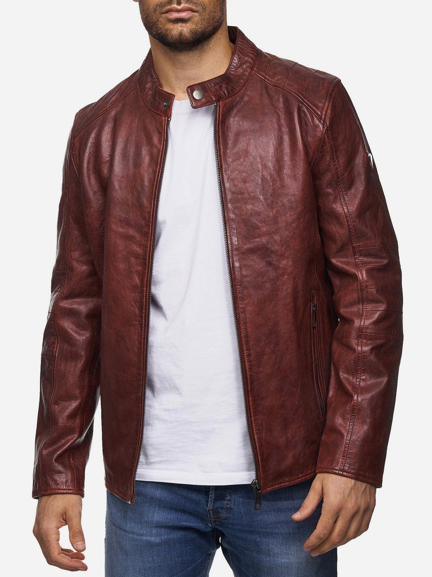 Tazzio Herren Lederjacke Two-in-One Style 19710