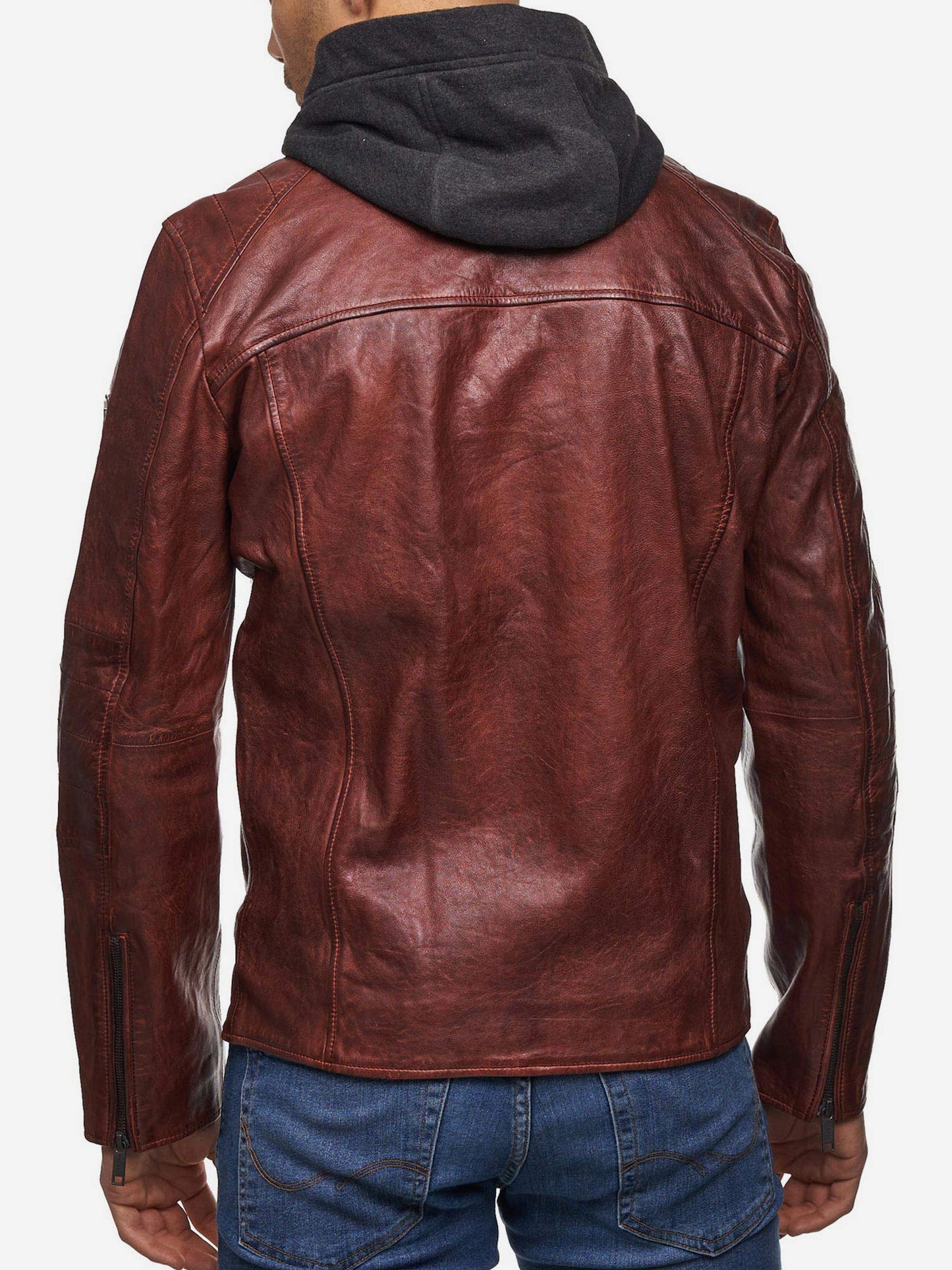 Tazzio Herren Lederjacke Two-in-One Style 19710