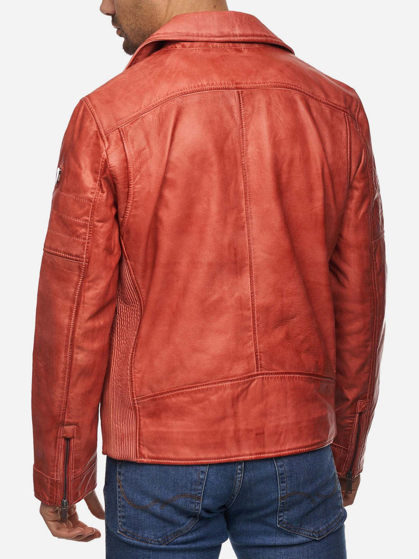 Tazzio Herren Lederjacke Biker-Look 19712