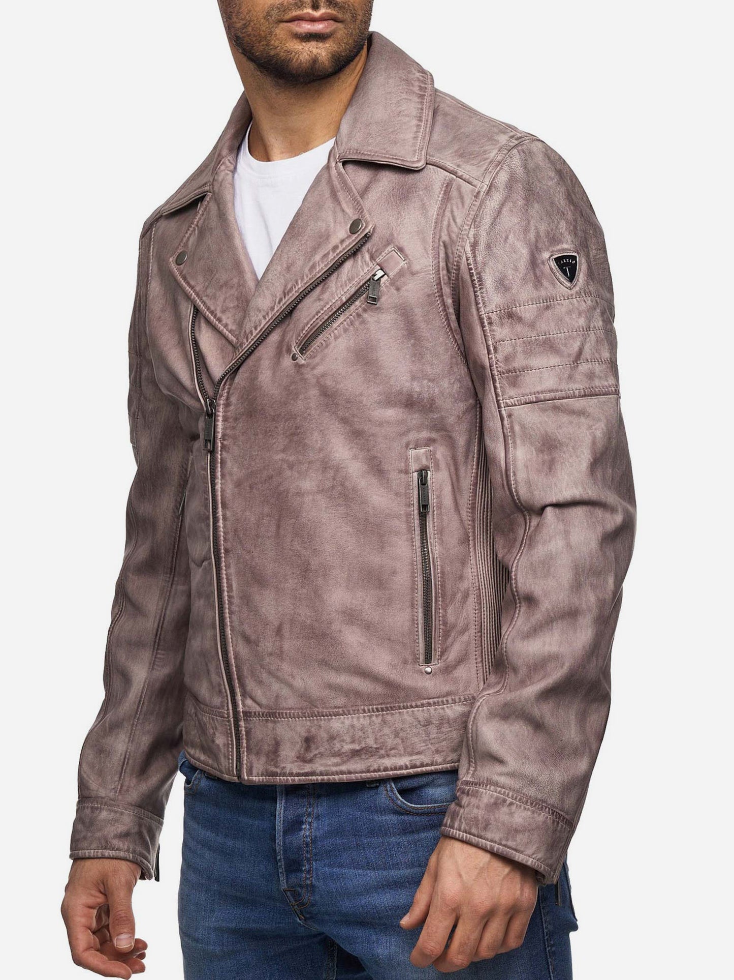 Tazzio Herren Lederjacke Biker-Look 19712
