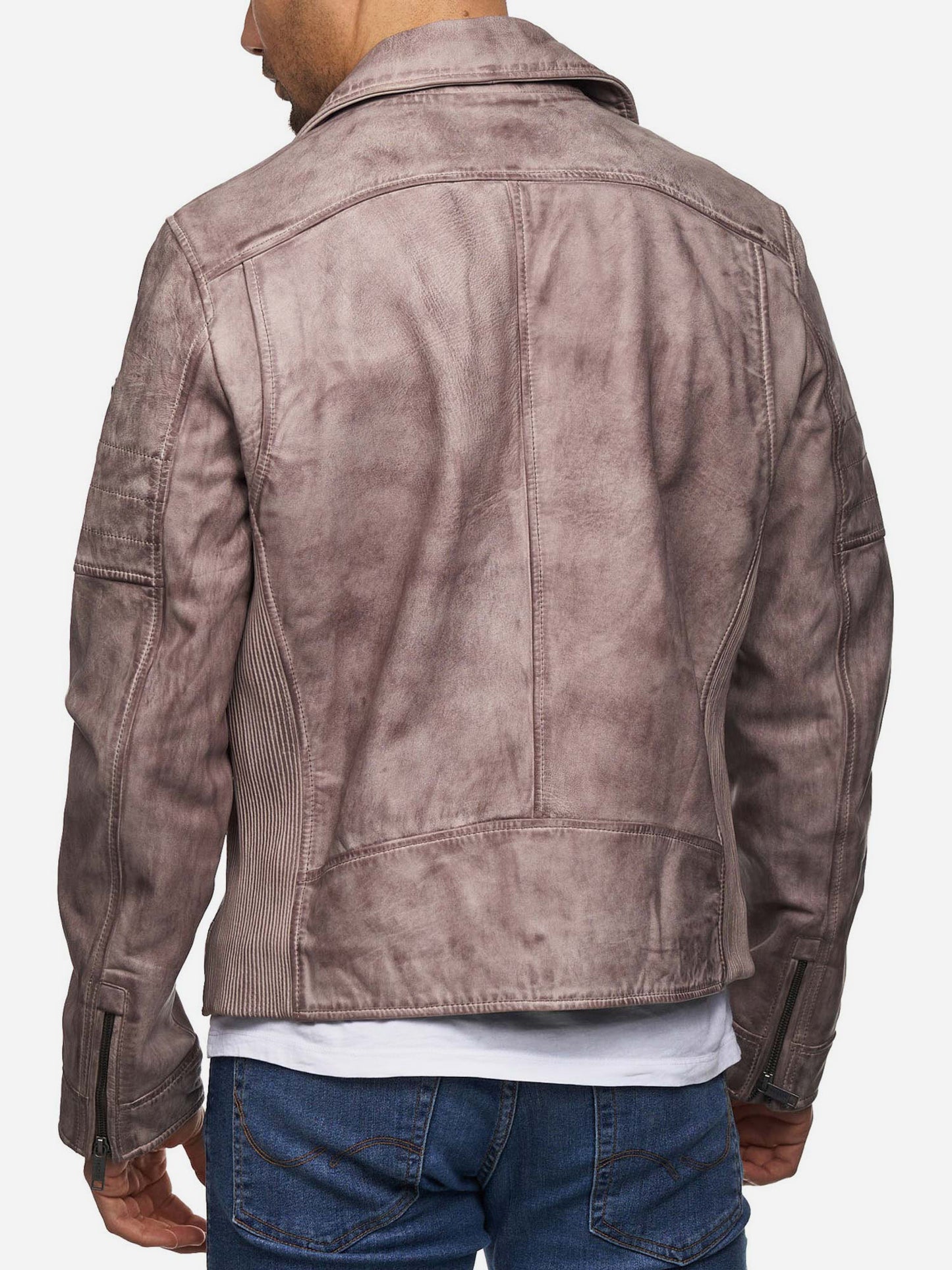 Tazzio Herren Lederjacke Biker-Look 19712