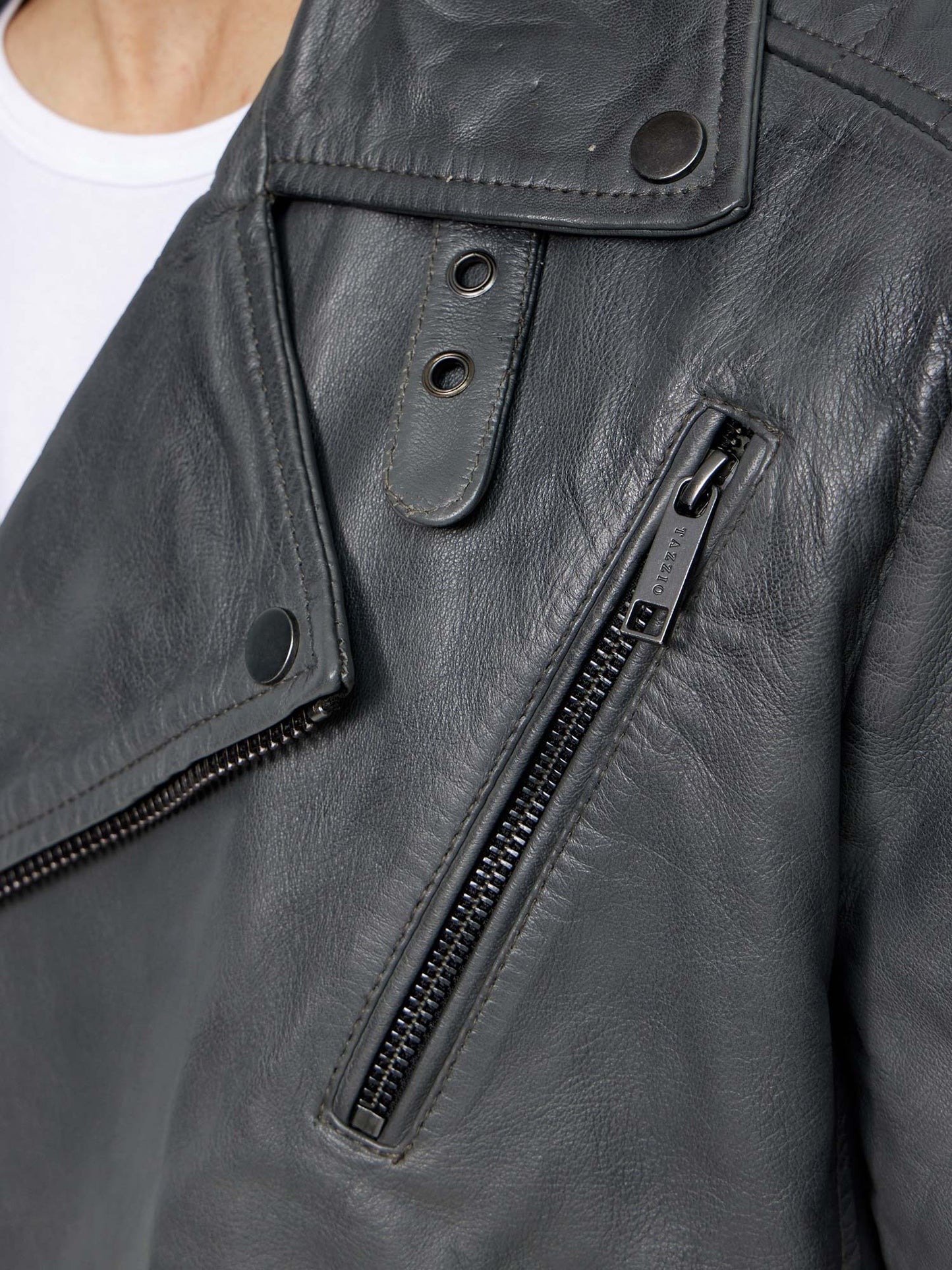Tazzio Herren Lederjacke Biker-Look 19713
