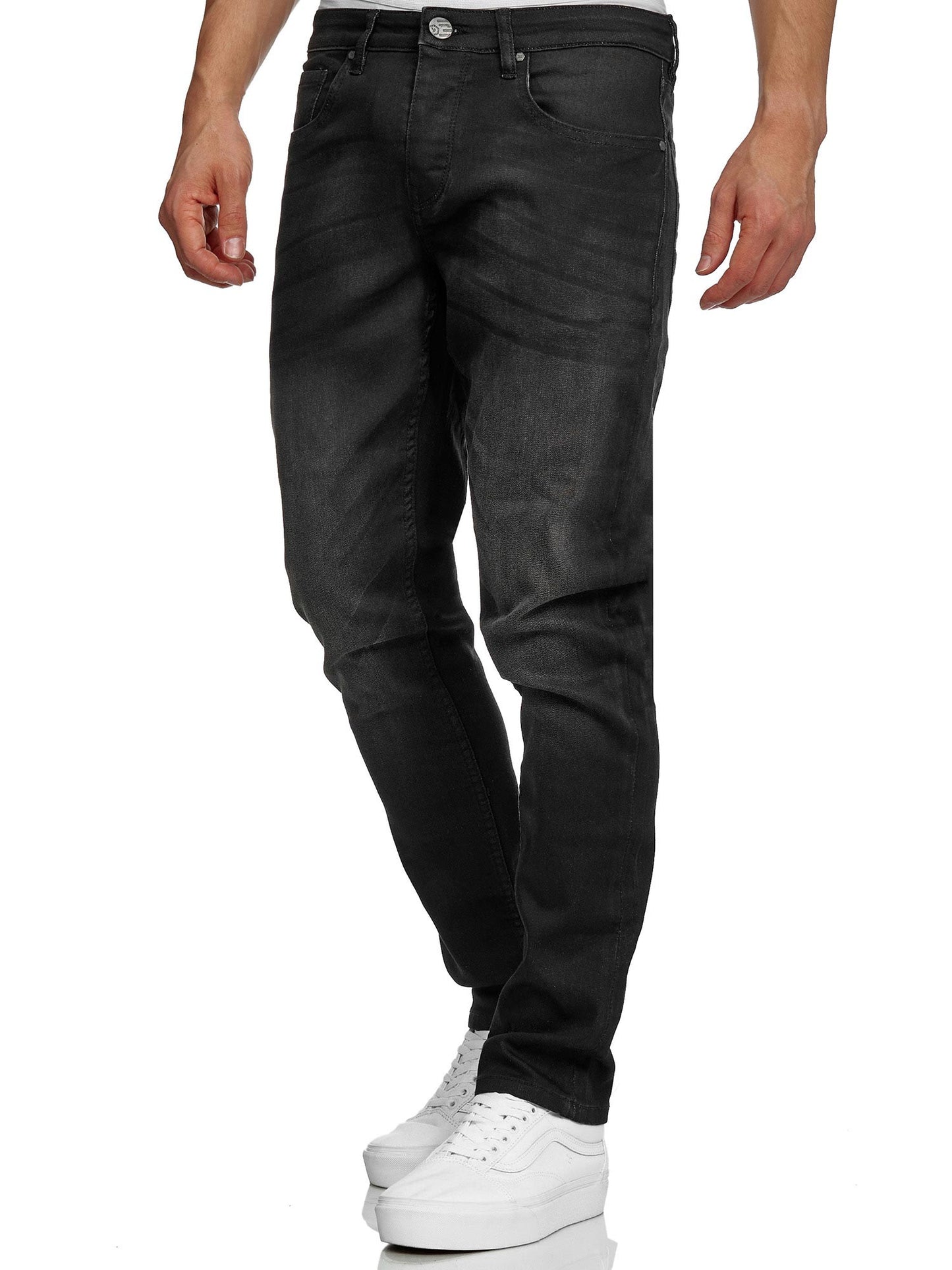 Tazzio Herren Jeans Regular Fit A106 Schwarz