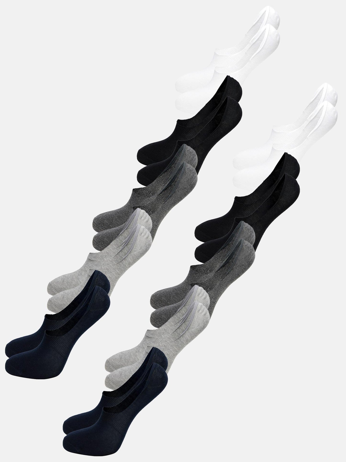 Lot de 10 paires de chaussettes invisibles Babet pour homme de Tazzio A905