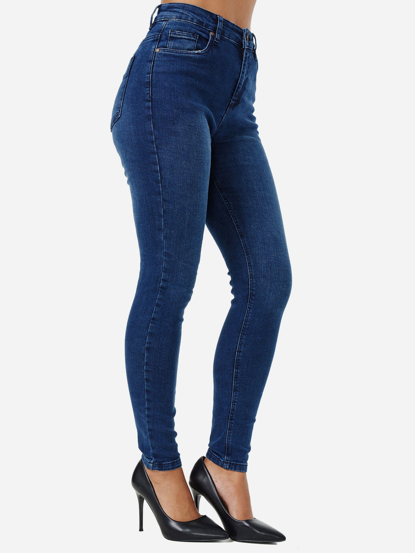 Tazzio Damen Skinny Fit High Waist Jeans F101