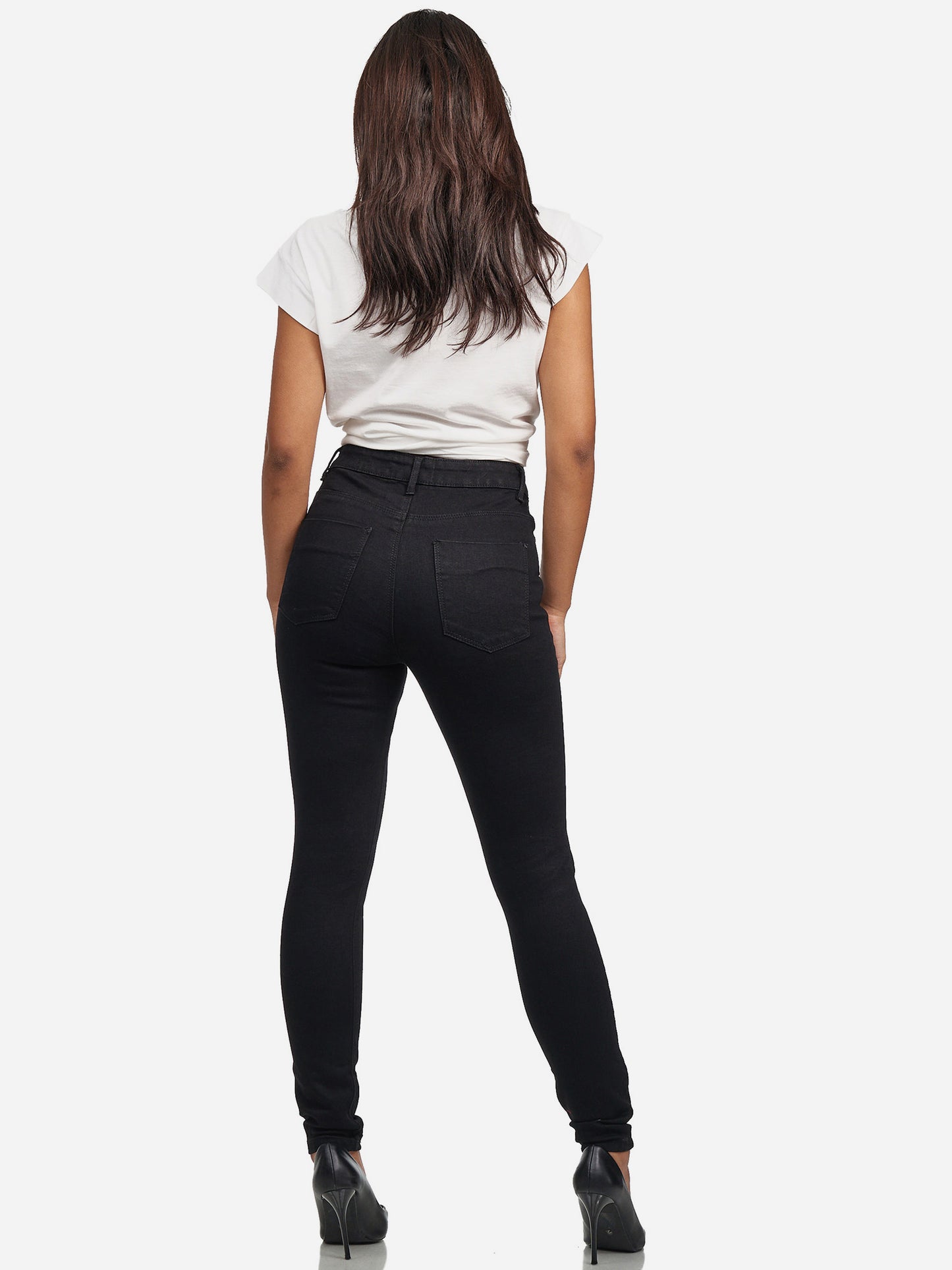 Tazzio Damen Skinny Fit High Waist Jeans F101