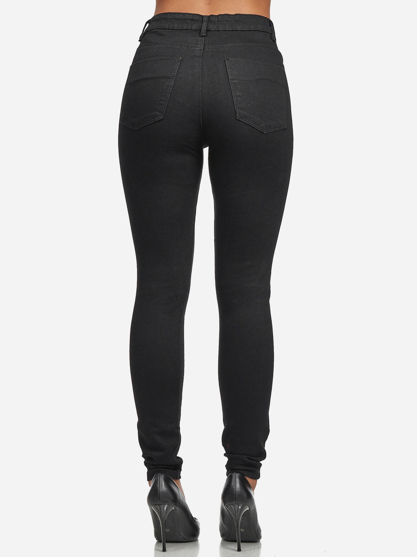 Tazzio Damen Skinny Fit High Waist Jeans F101