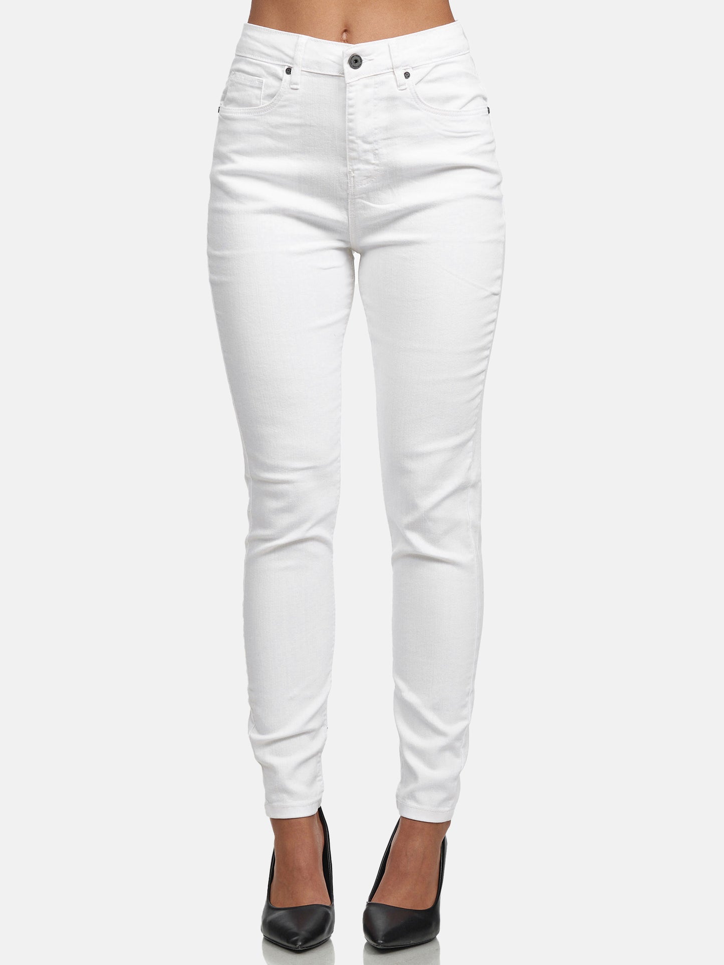 Tazzio Damen Skinny Fit High Waist Jeans F101