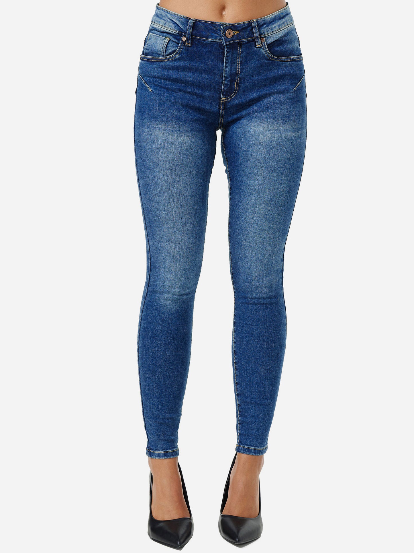 Tazzio Damen Skinny Fit Push Up Jeans F106