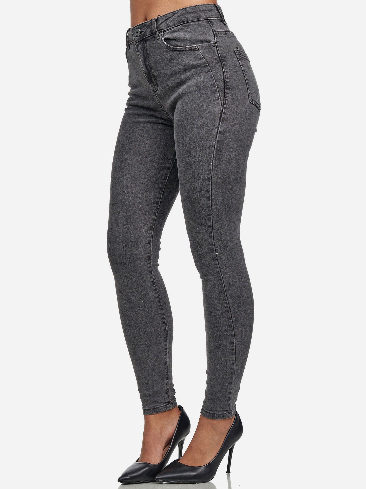 Tazzio Damen Skinny Fit High Waist Jeans F107
