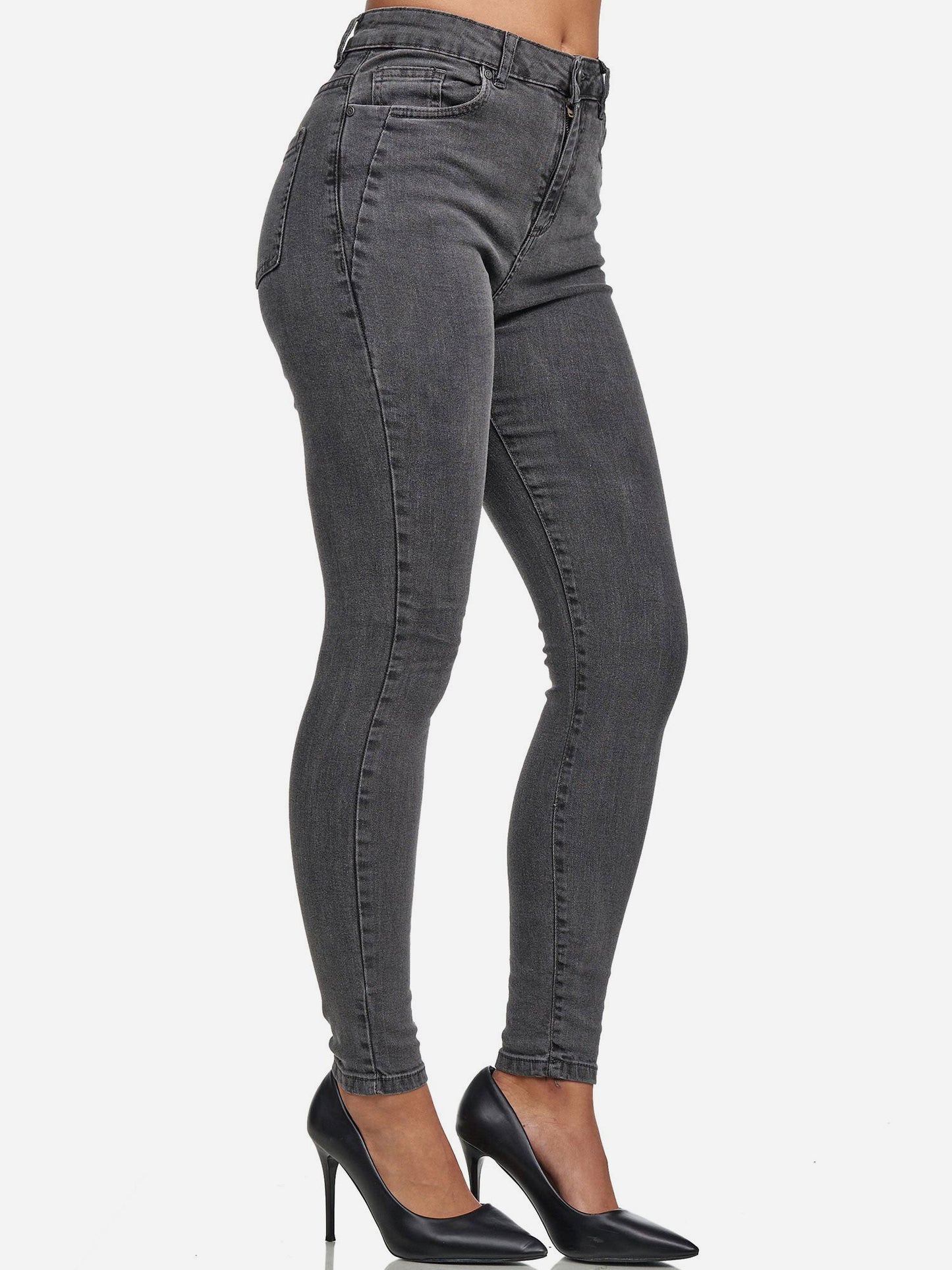 Tazzio Damen Skinny Fit High Waist Jeans F107