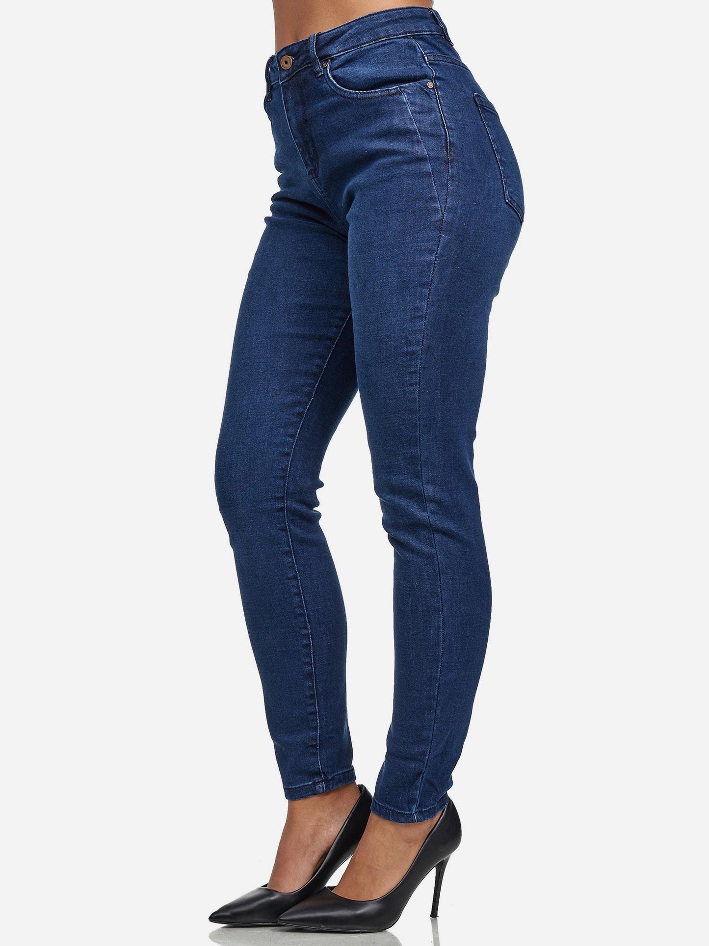 Tazzio Damen Skinny Fit High Waist Jeans F107