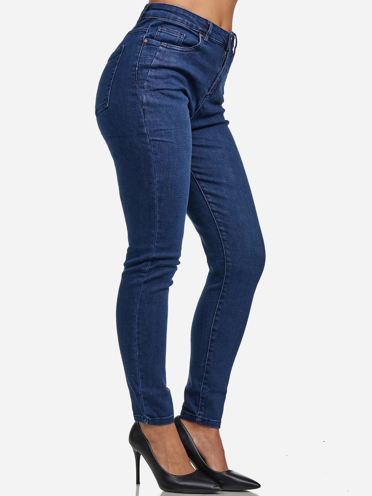 Tazzio Damen Skinny Fit High Waist Jeans F107