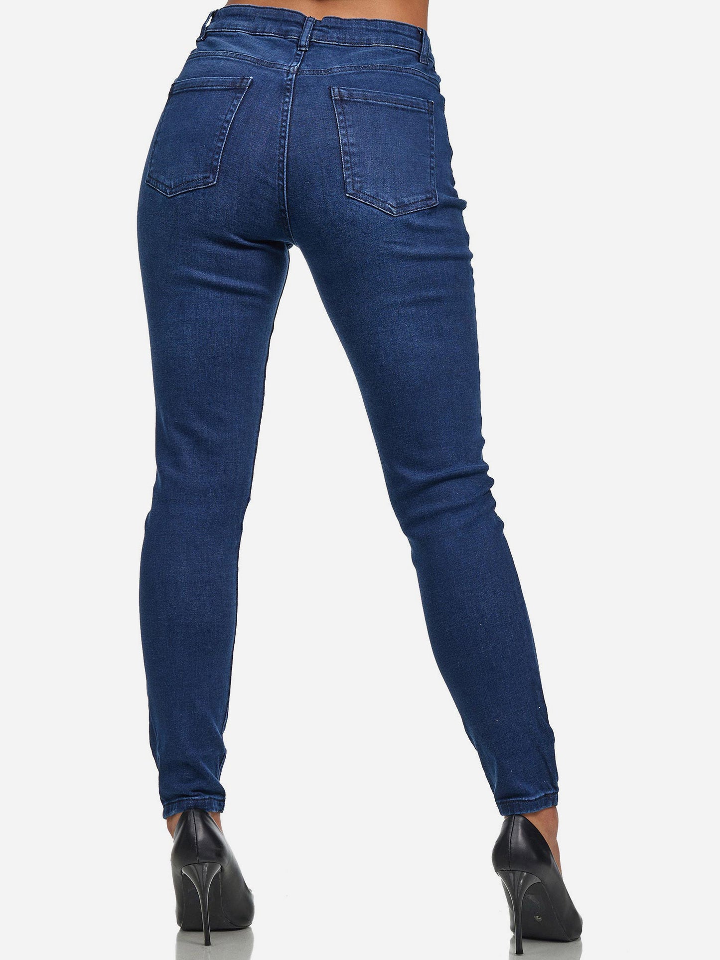 Tazzio Damen Skinny Fit High Waist Jeans F107