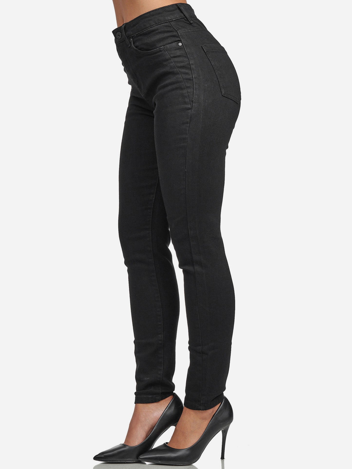 Tazzio Damen Skinny Fit High Waist Jeans F107
